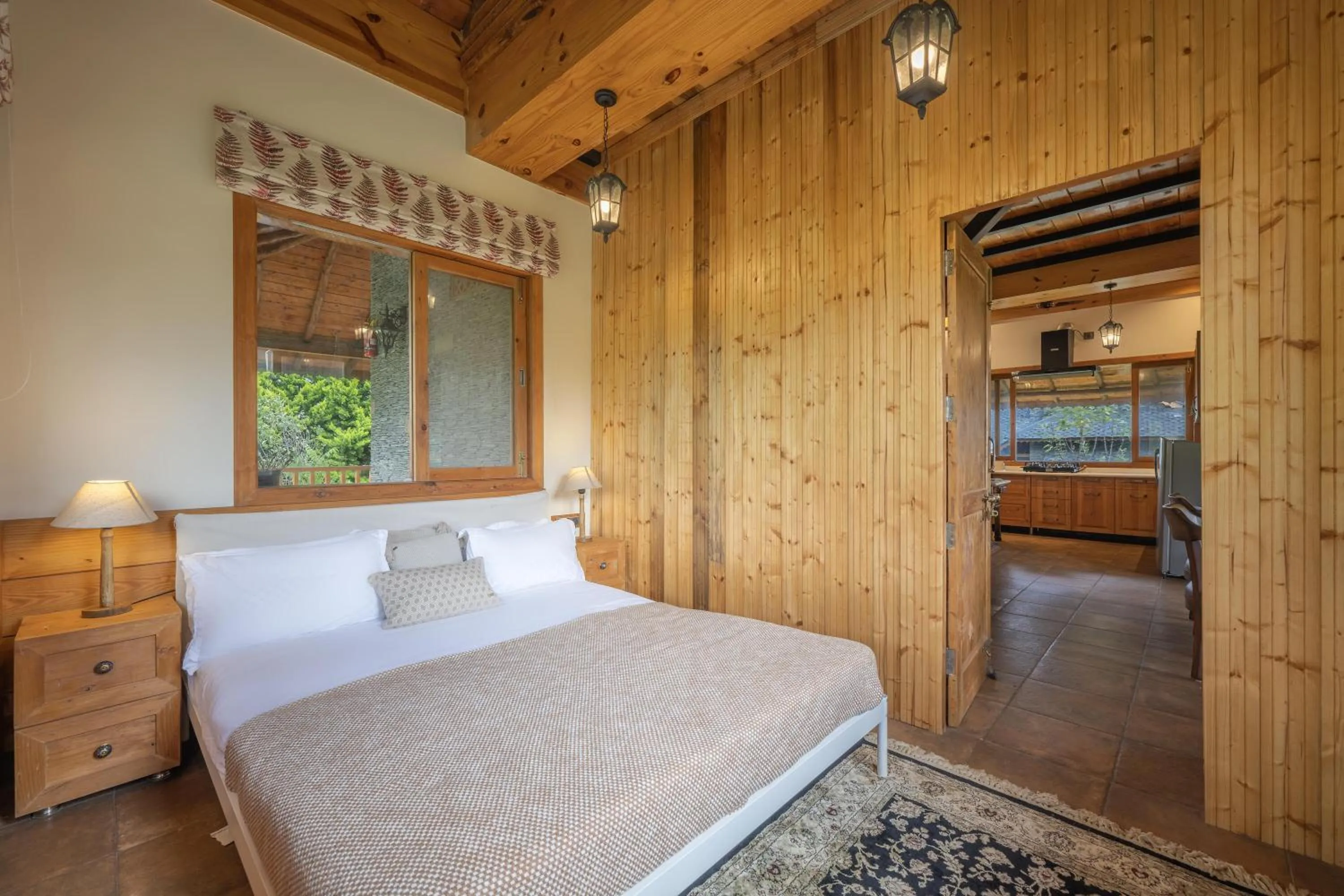 Bed in Echor Hill Farm Cottages Palampur
