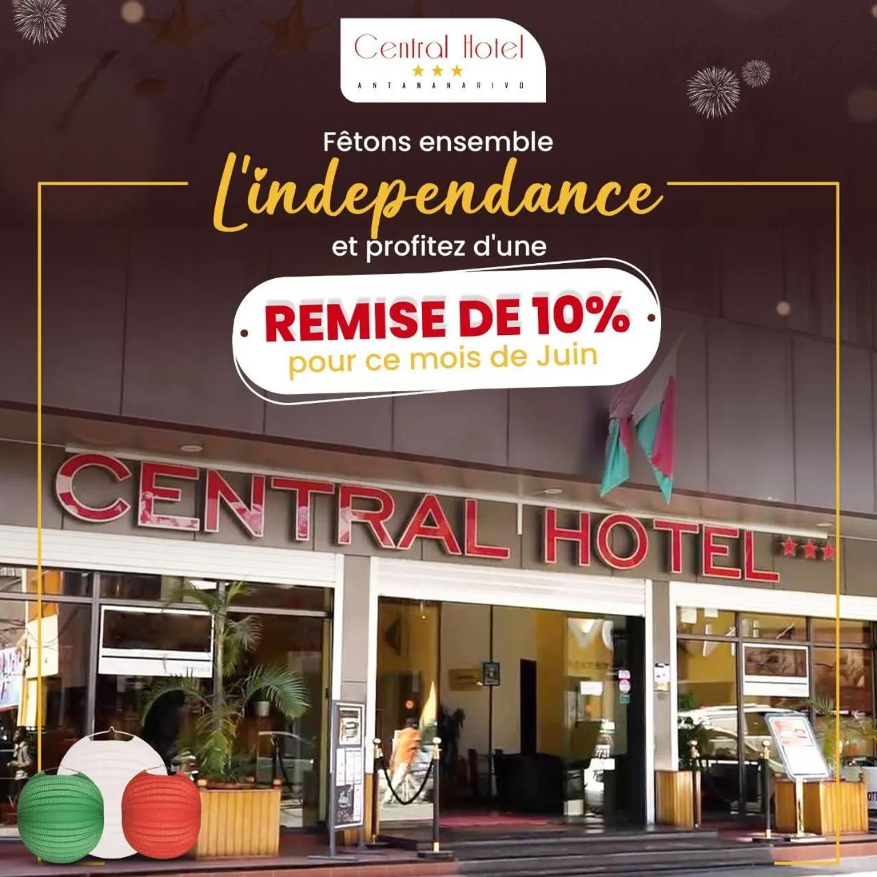 Text overlay in Central Hotel Tana