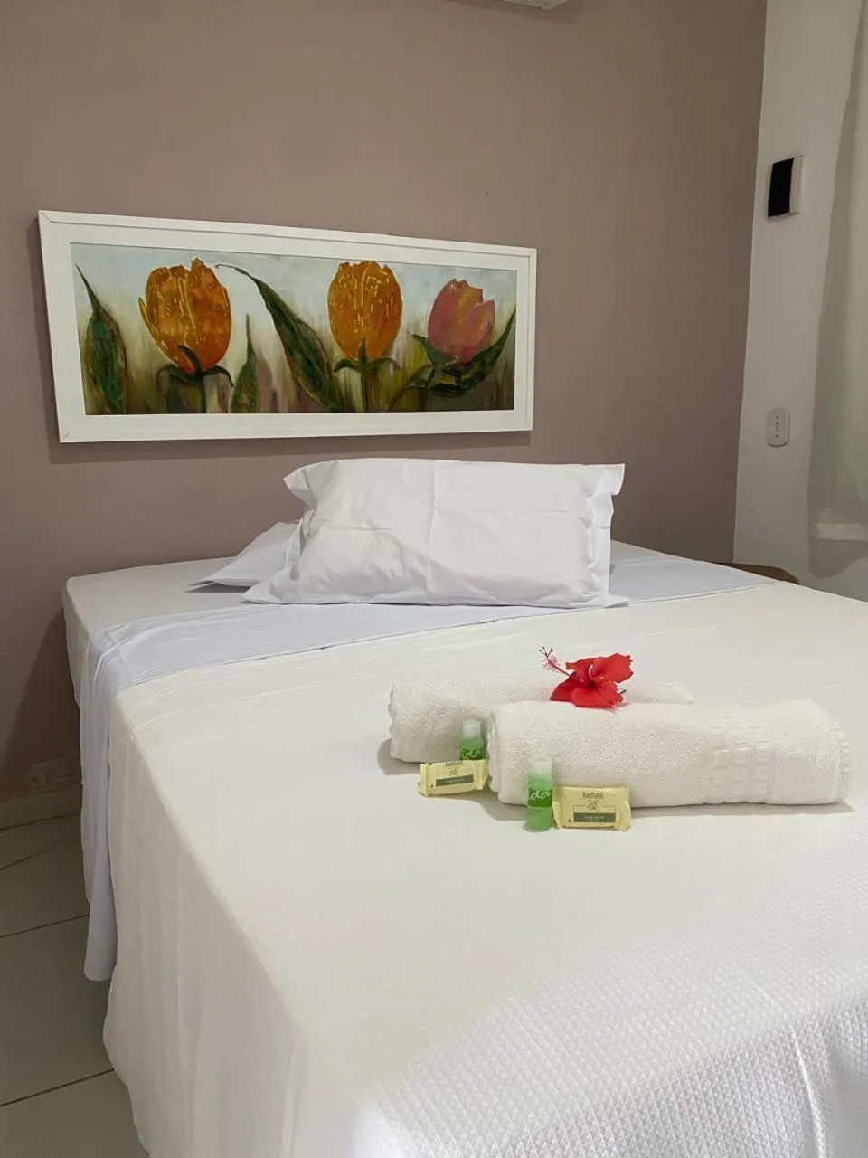 Bed in Pousada Kaluanã
