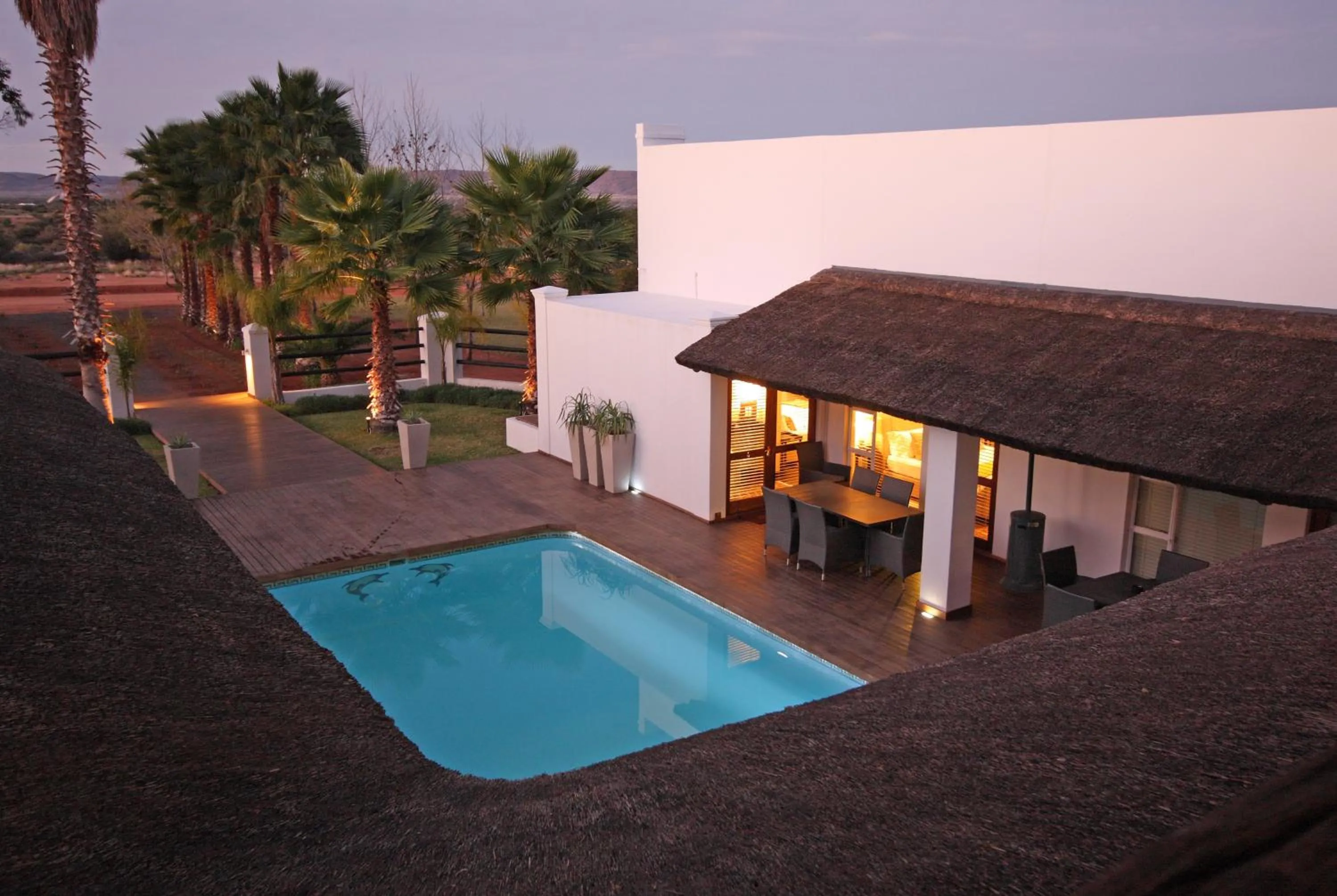 Pool view in Dundi Lodge