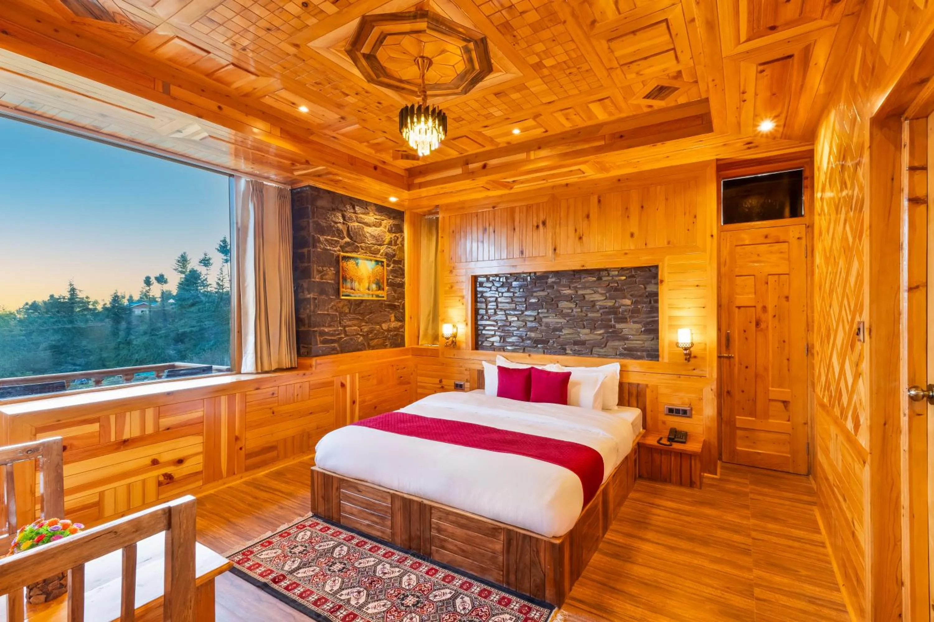 Bedroom, Bed in Kathkuni by Jomotel - A Pure Veg Boutique Stay