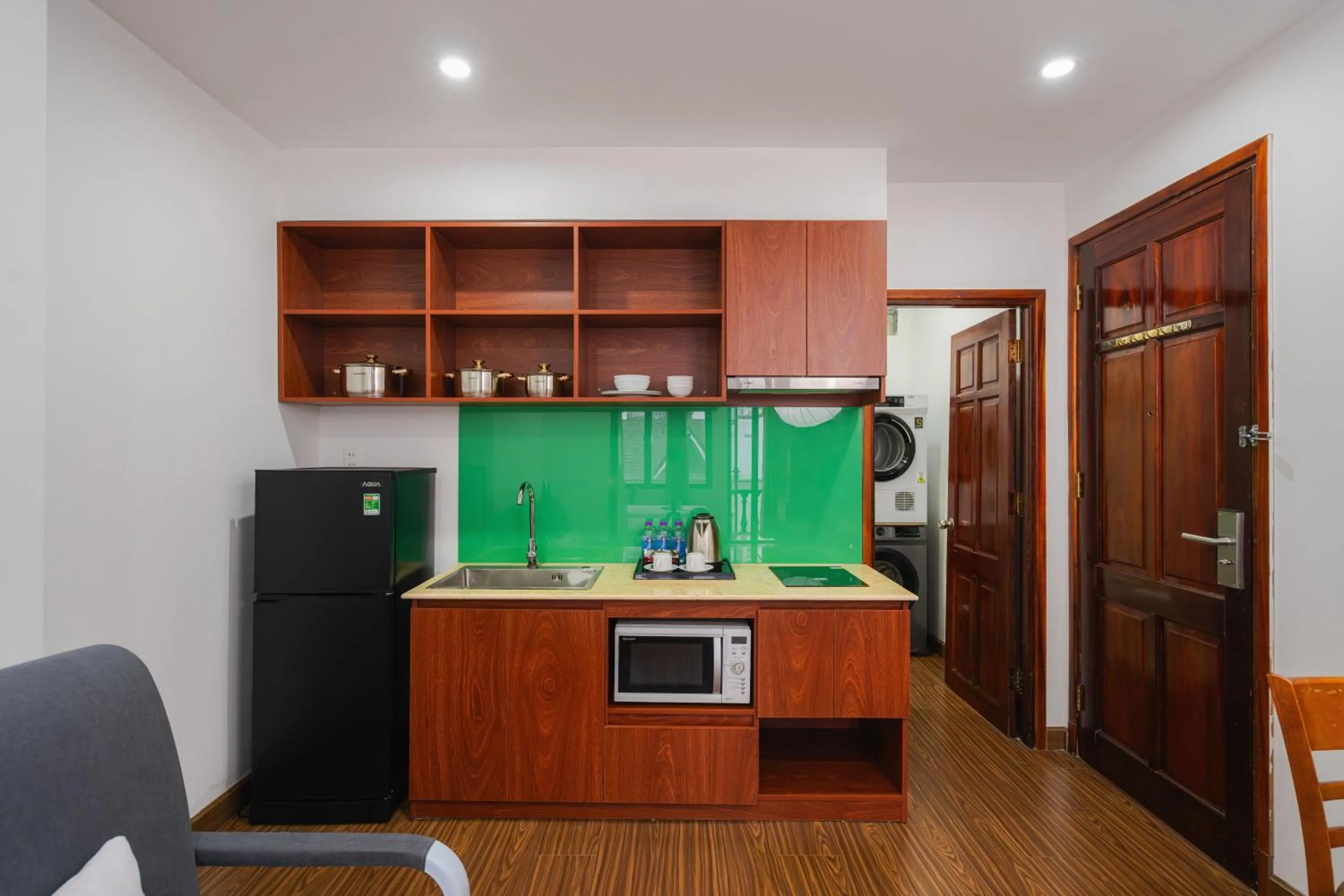 Kitchen or kitchenette in ELC Luxury Da Lat Hotel & Apartment