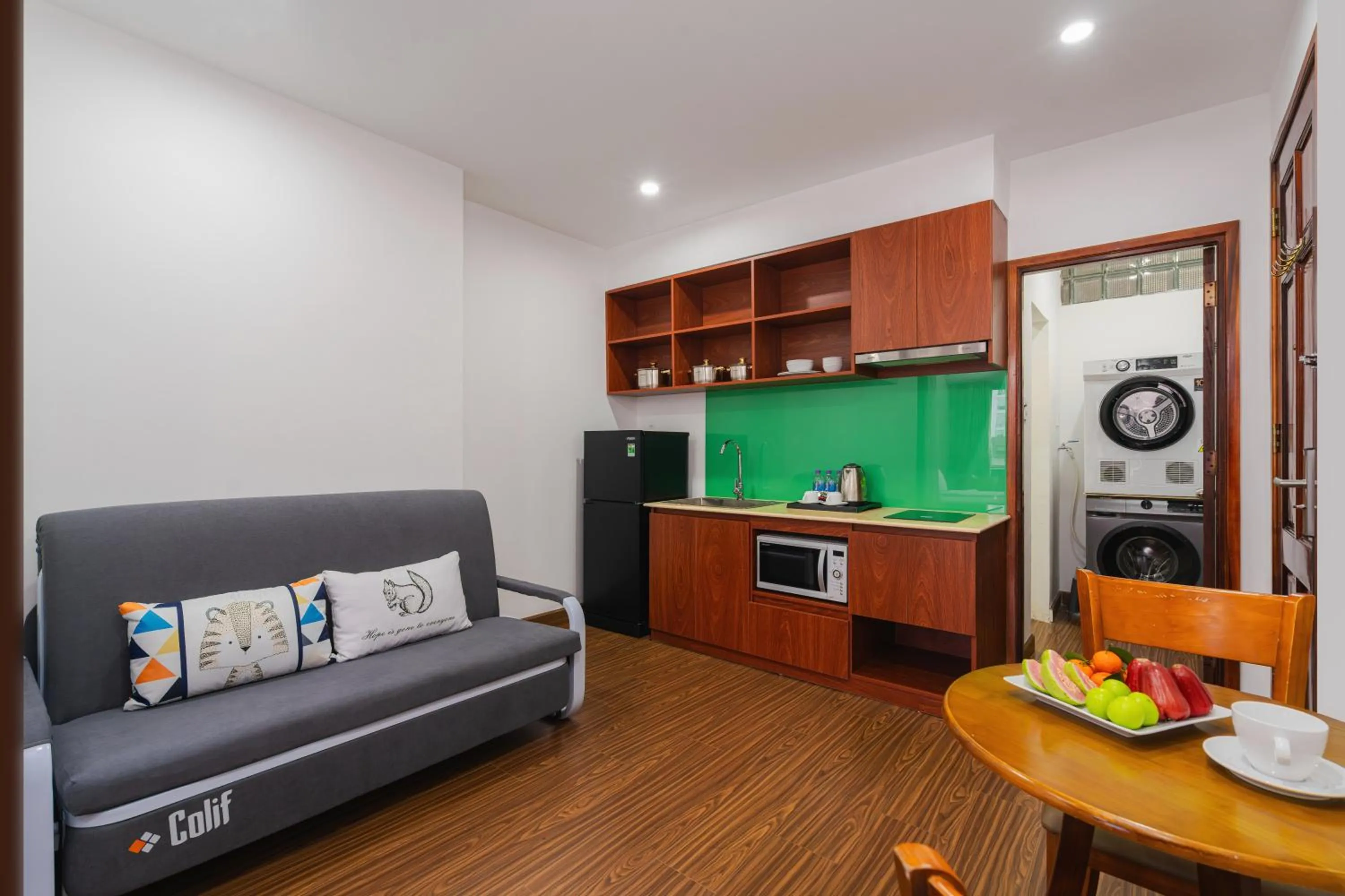 Kitchen or kitchenette in ELC Luxury Da Lat Hotel & Apartment