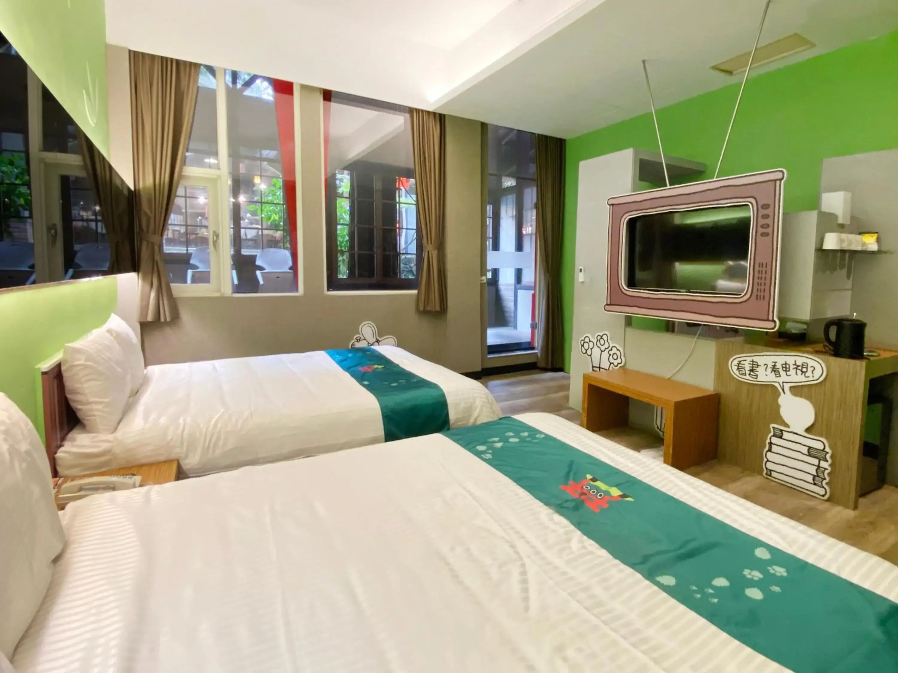 Bed in 明山森林會舘 The M Village Bed in 明山森林會舘 The M Village