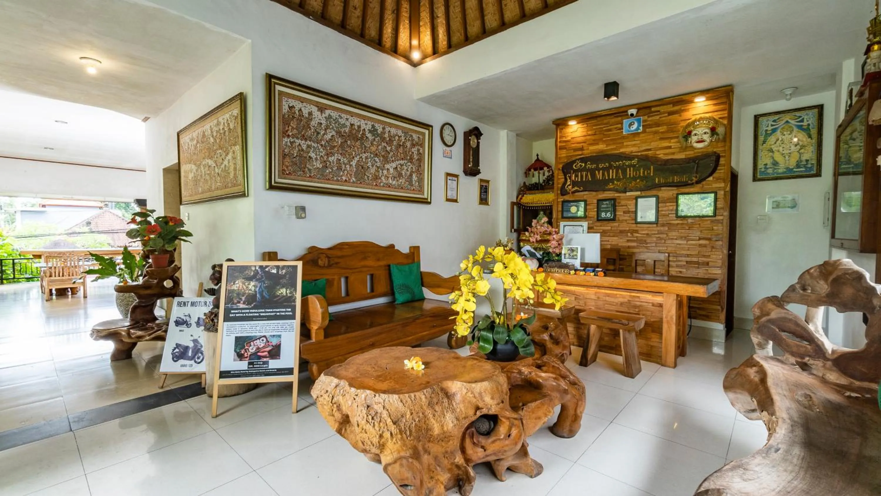 Lobby or reception in Gita Maha Ubud Hotel by Mahaputra-CHSE Certified