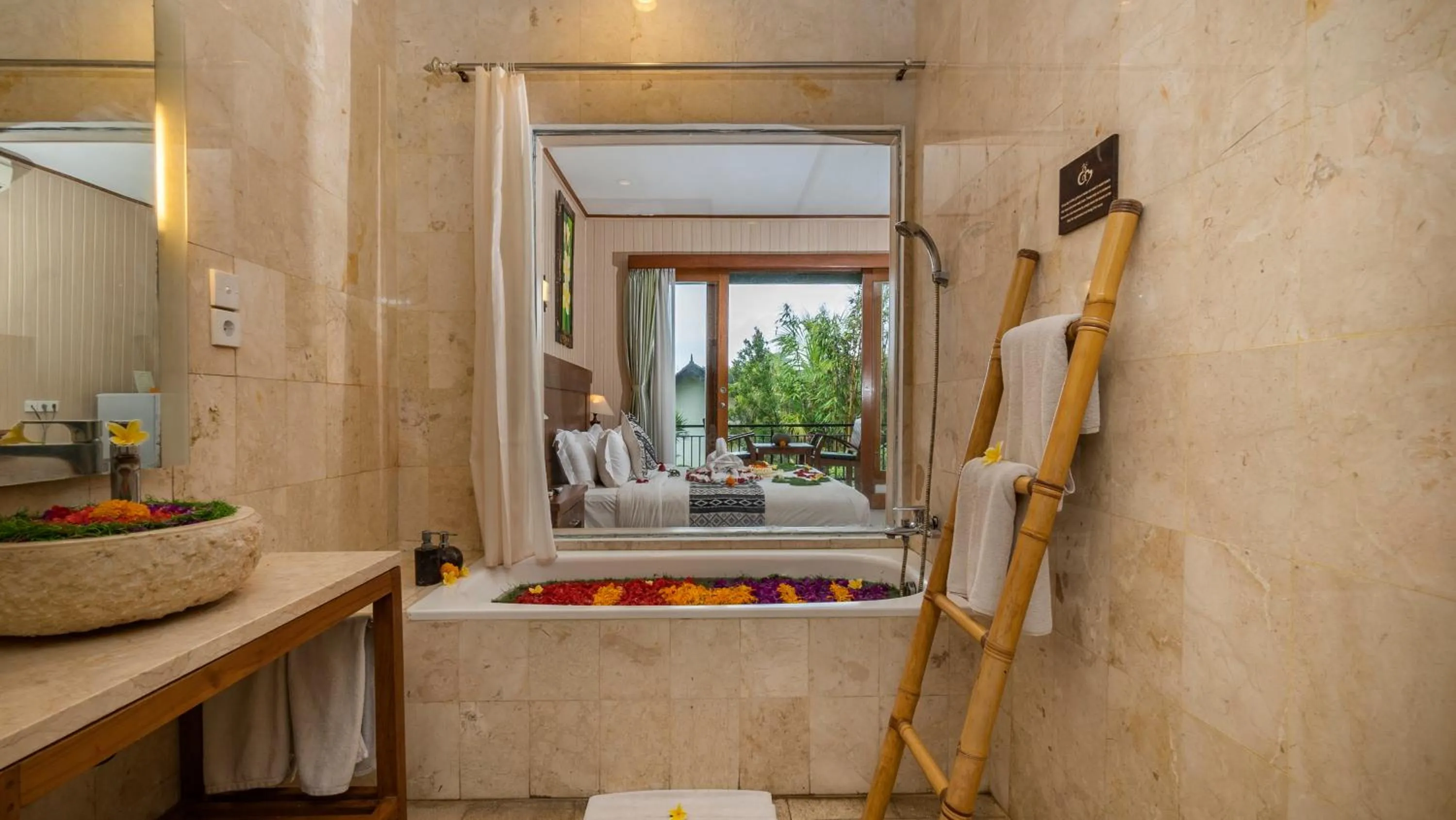 Bath in Gita Maha Ubud Hotel by Mahaputra-CHSE Certified