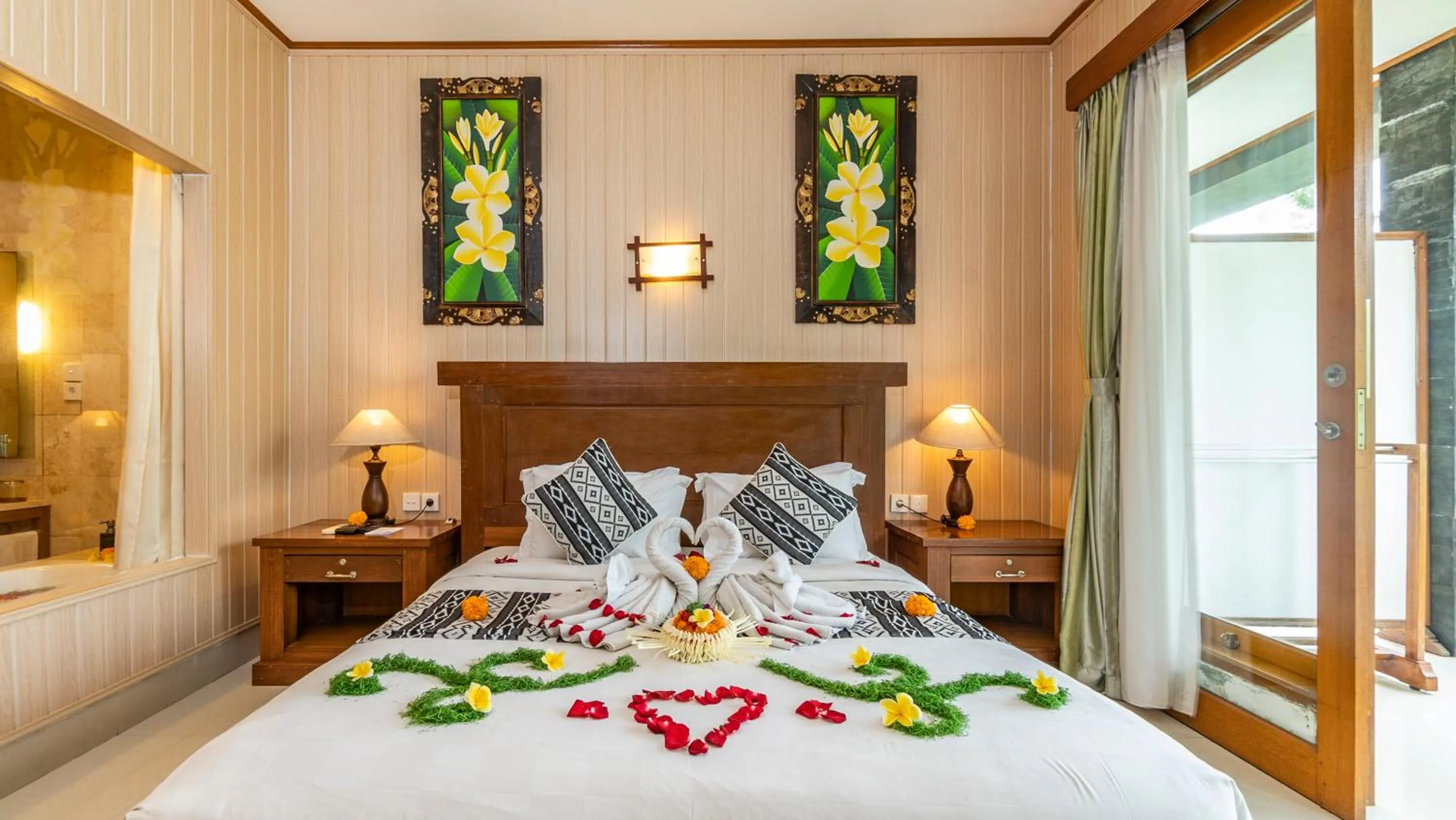 Bed in Gita Maha Ubud Hotel by Mahaputra-CHSE Certified