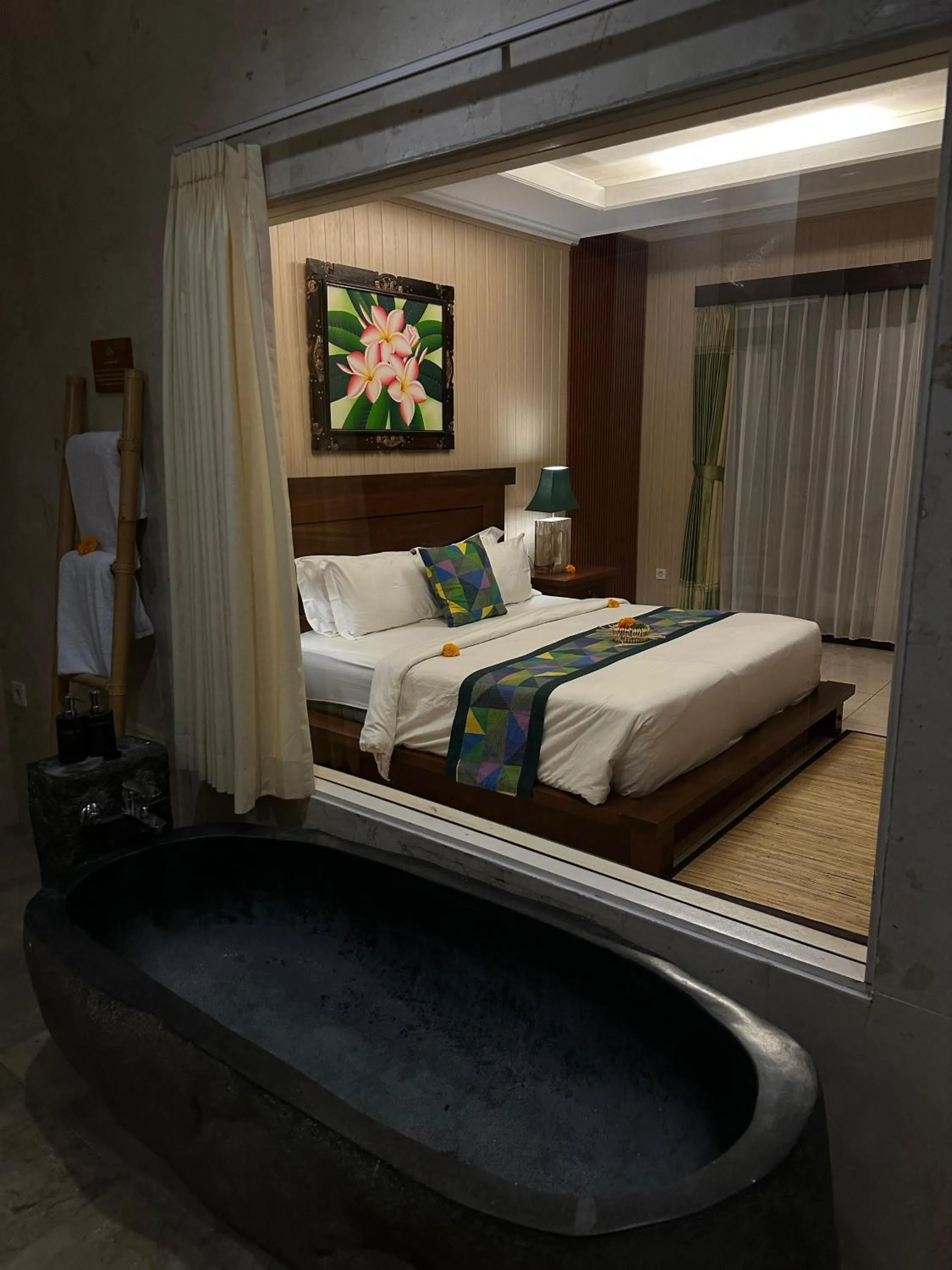 Bed in Gita Maha Ubud Hotel by Mahaputra-CHSE Certified