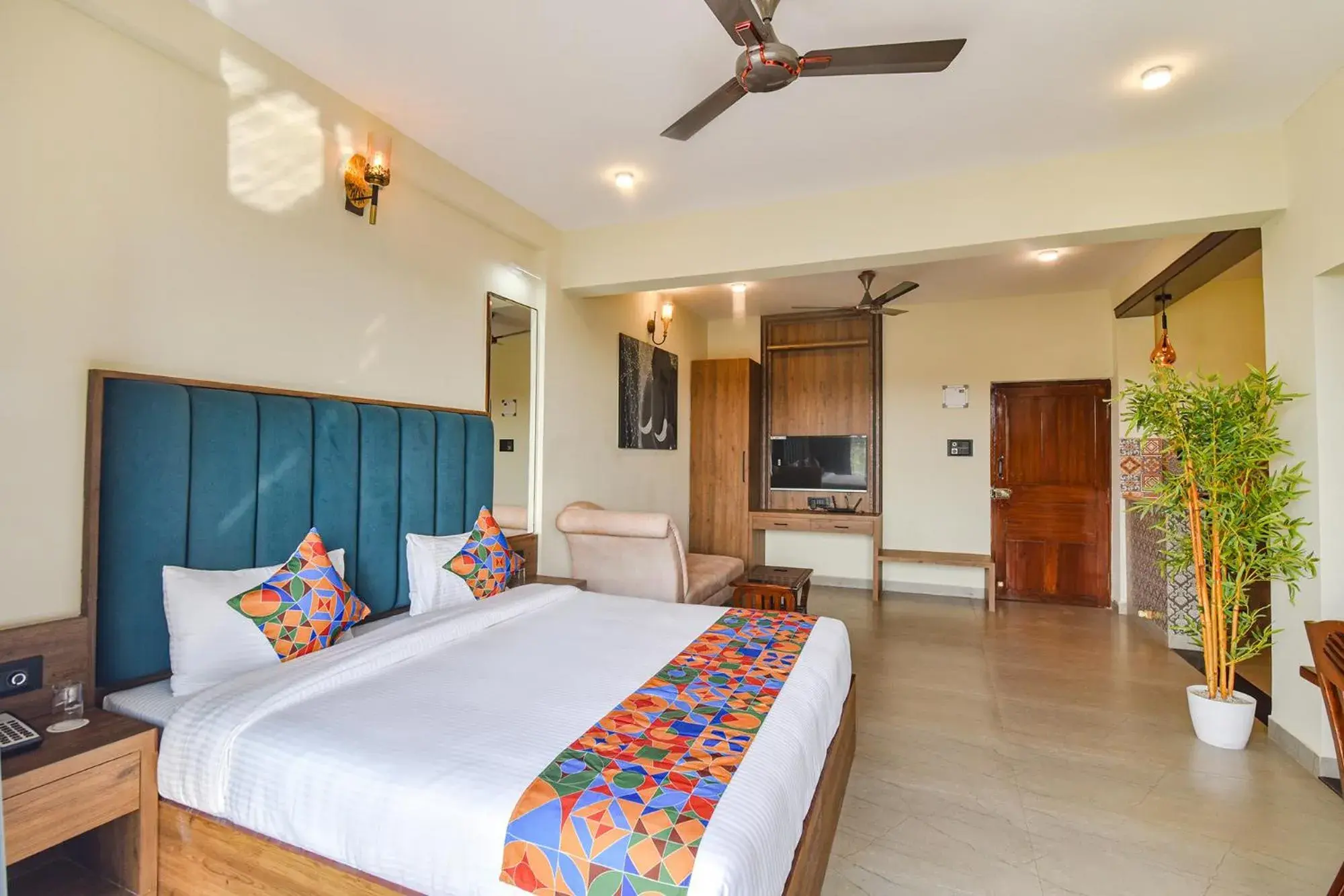 Bed in FabHotel Jingle Tree Resort - Nr Arambol Beach Bed in FabHotel Jingle Tree Resort - Nr Arambol Beach