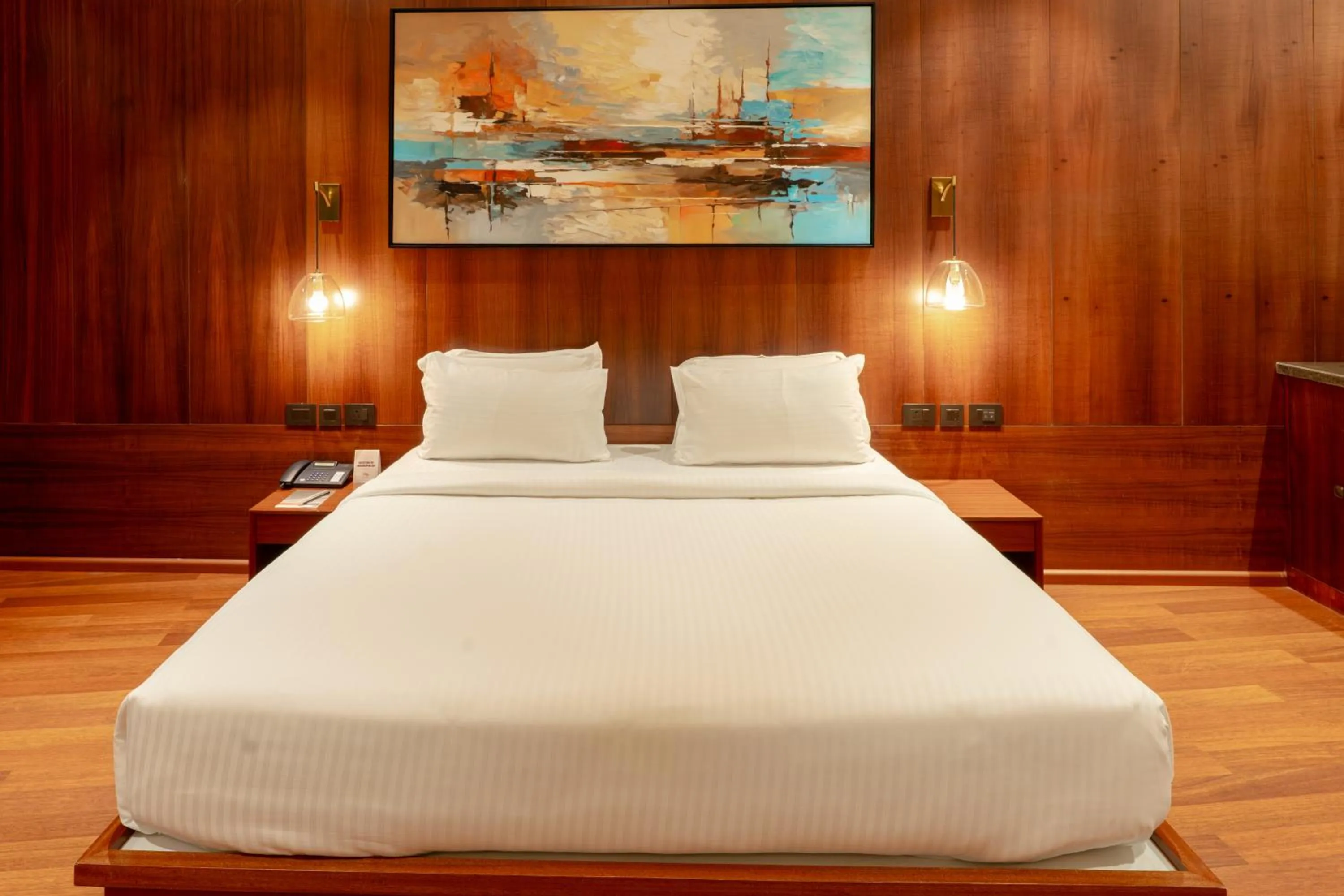 Bedroom, Bed in 0484 Aero Lounge-Terminal 2 Cochin Airport Hotel