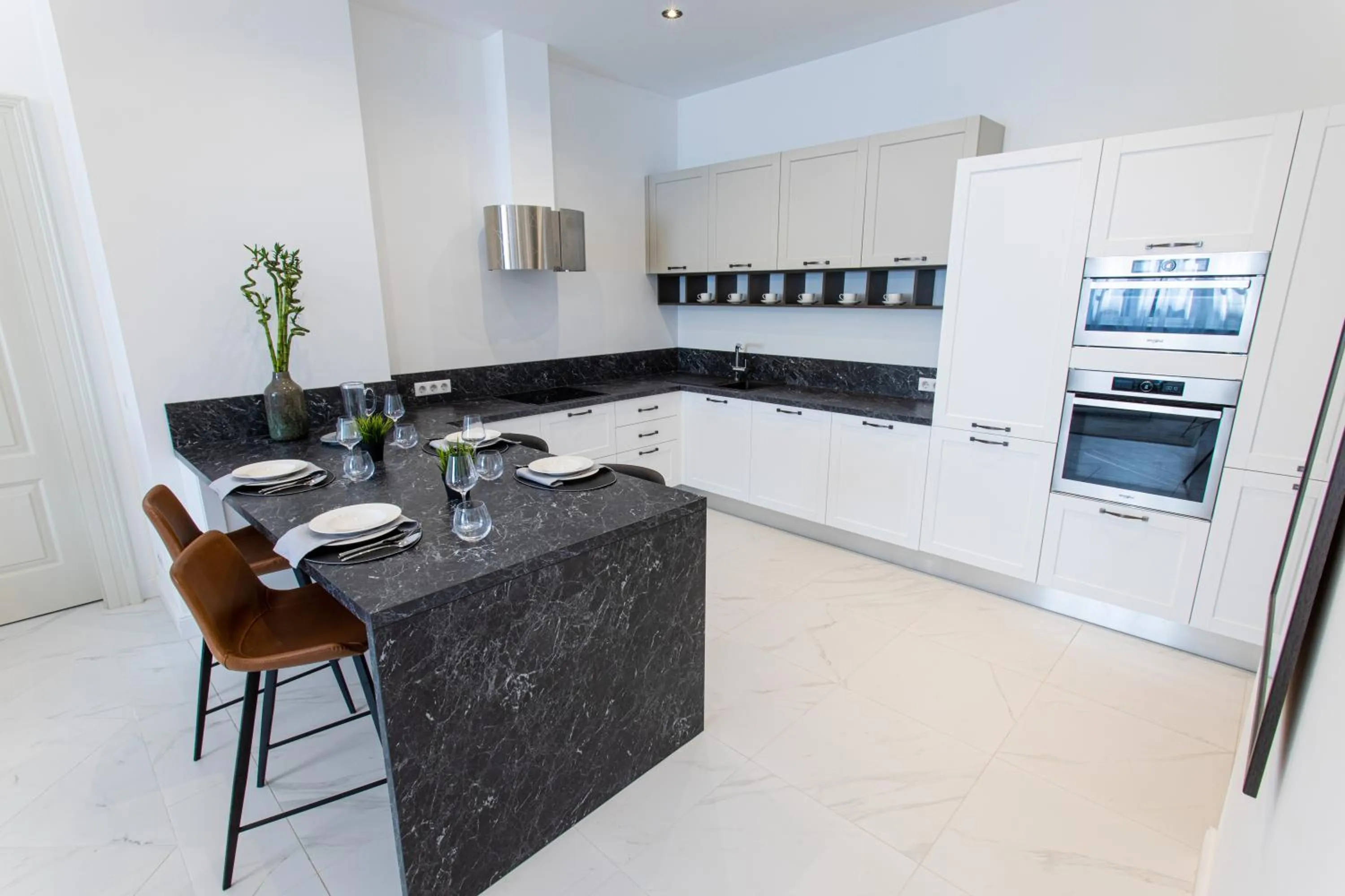 Kitchen or kitchenette in Kozmo Residences Budapest