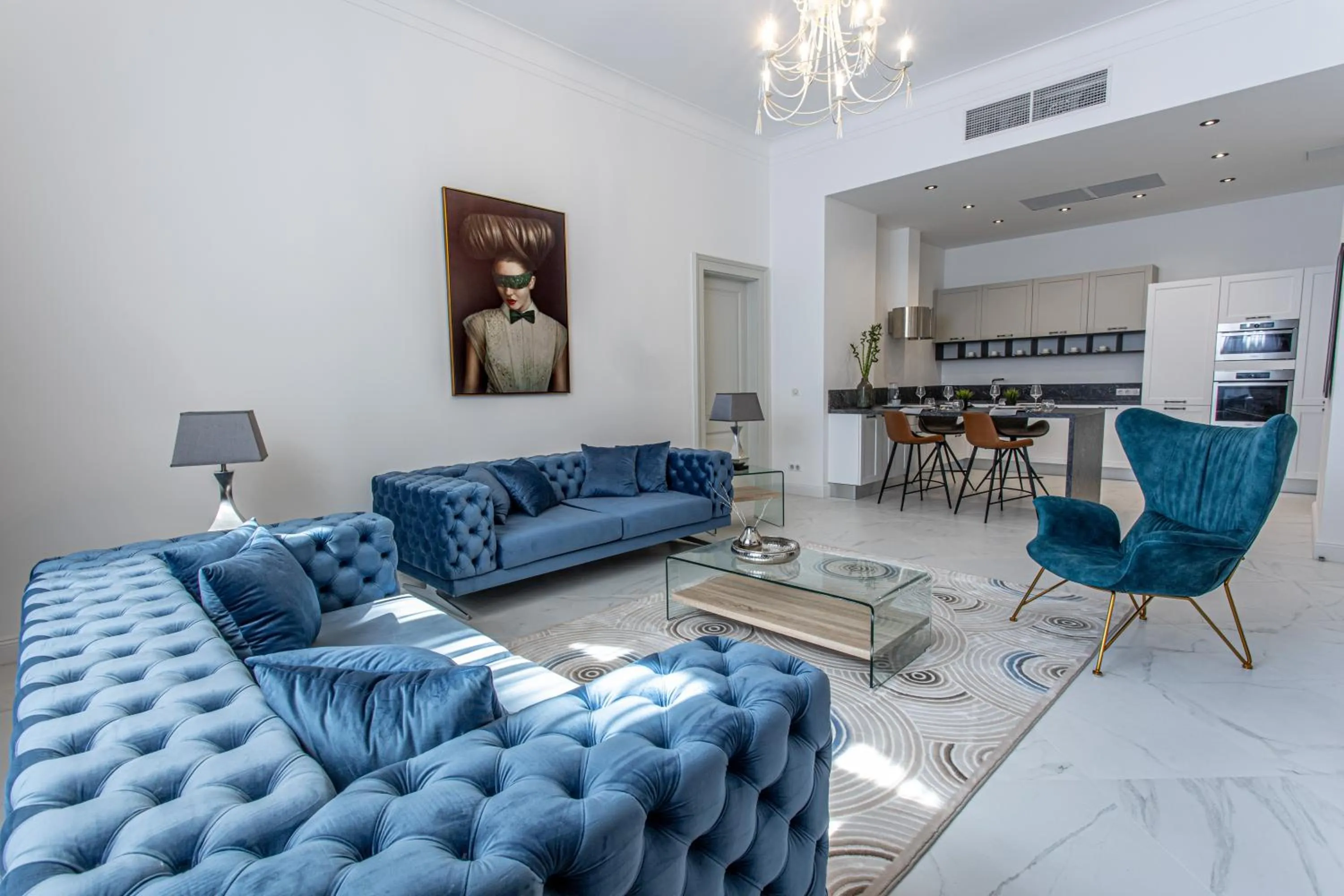 Living room in Kozmo Residences Budapest