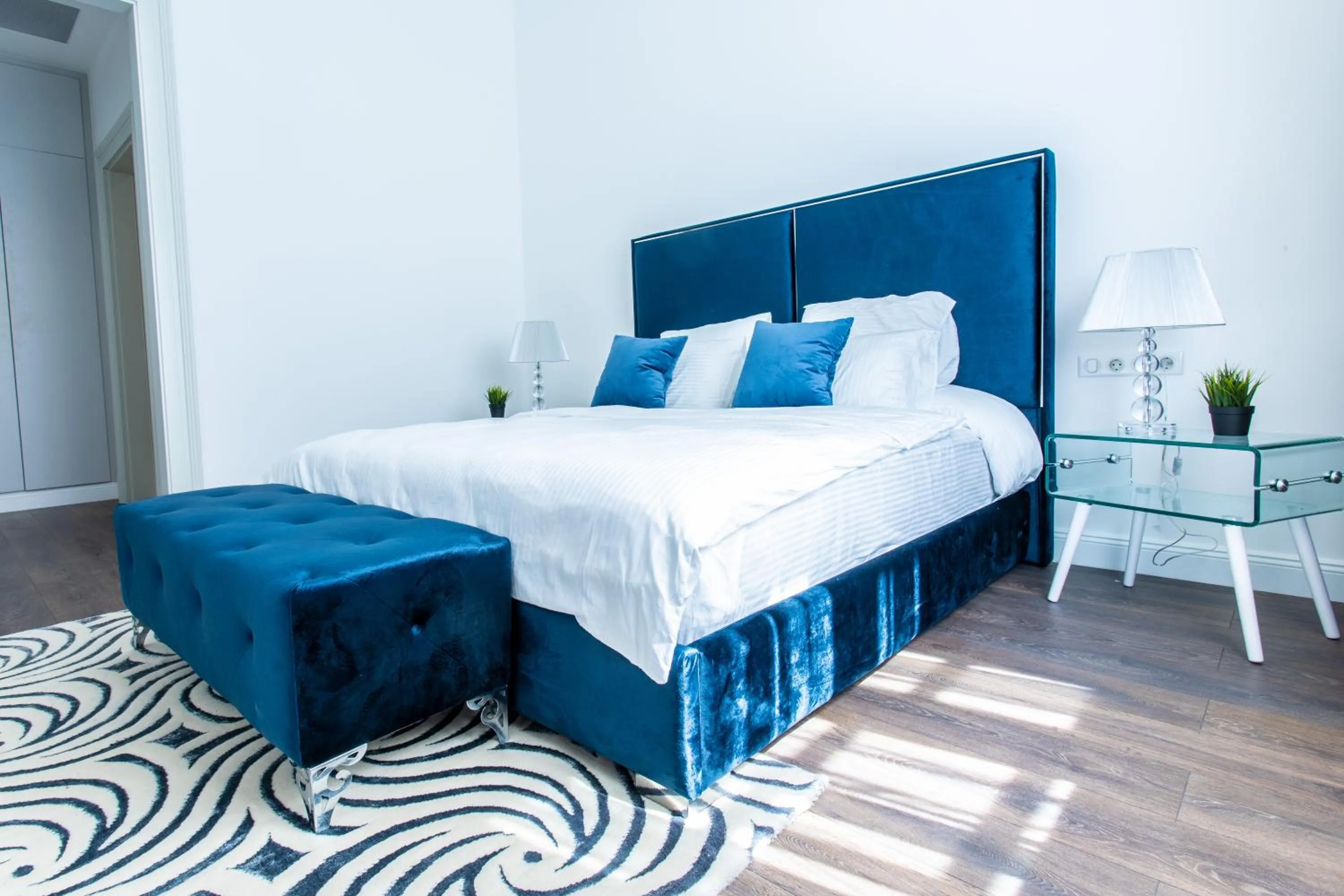 Bed in Kozmo Residences Budapest