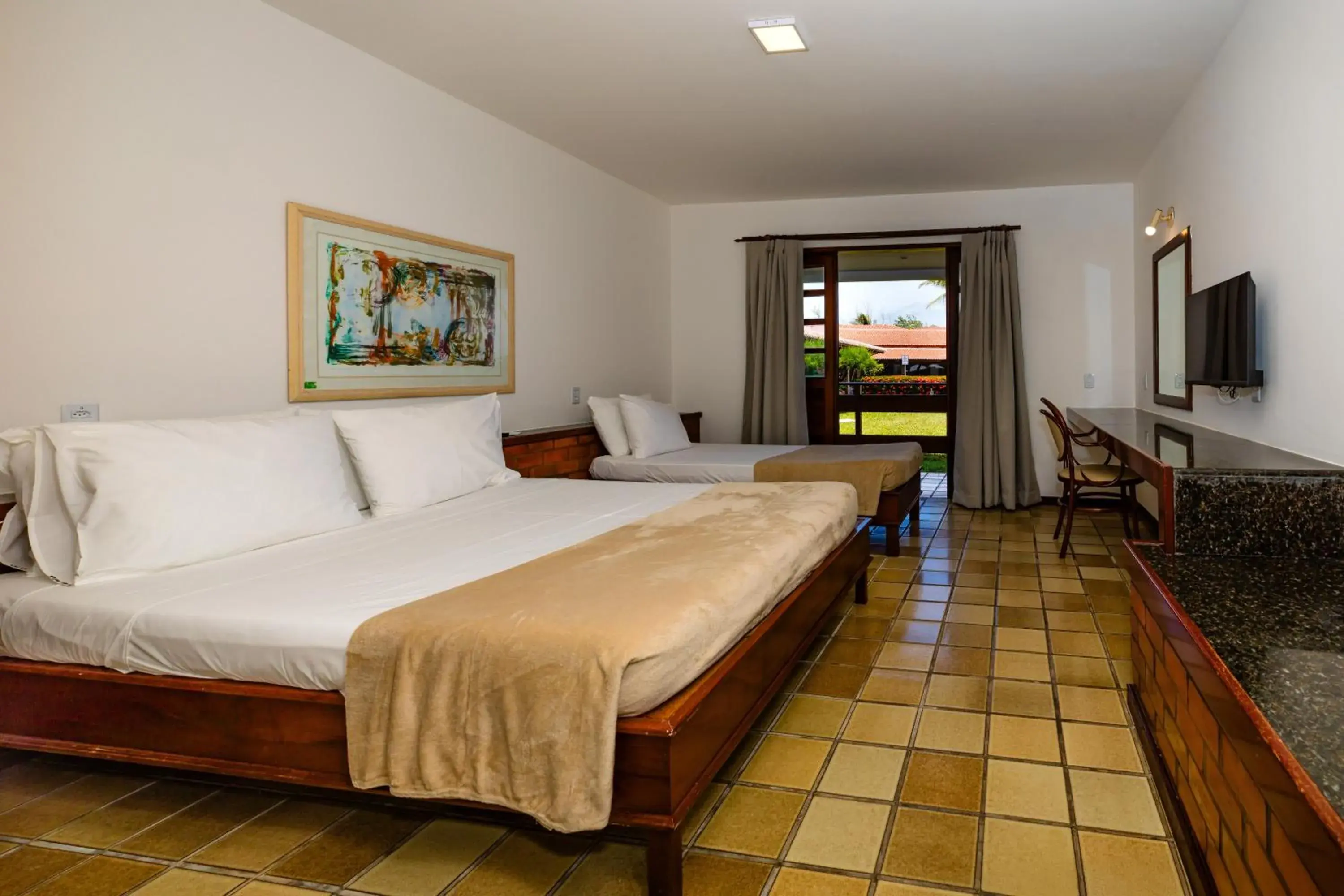 Bed in Mirai Beach Hotel Bed in Mirai Beach Hotel