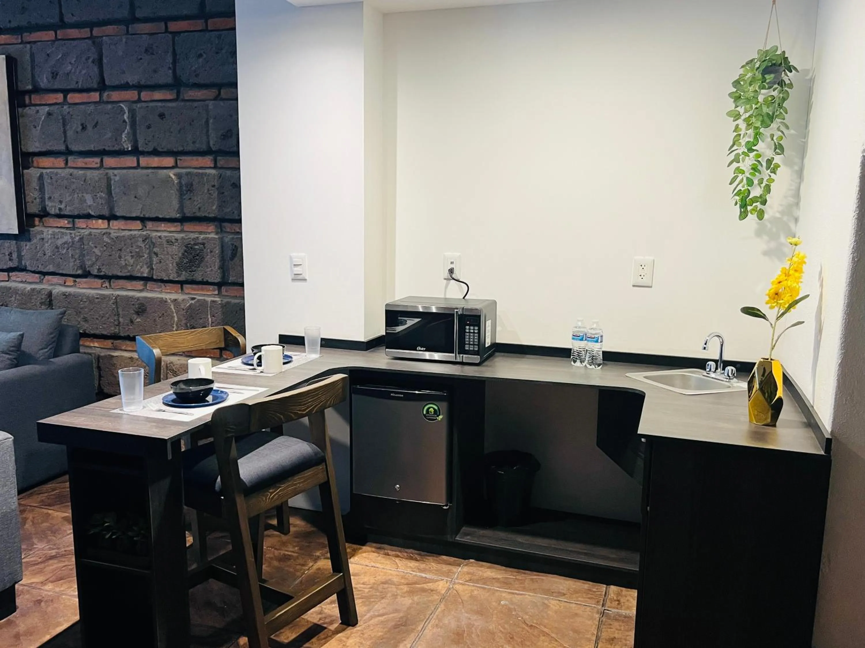 Seating area in QA Hotel