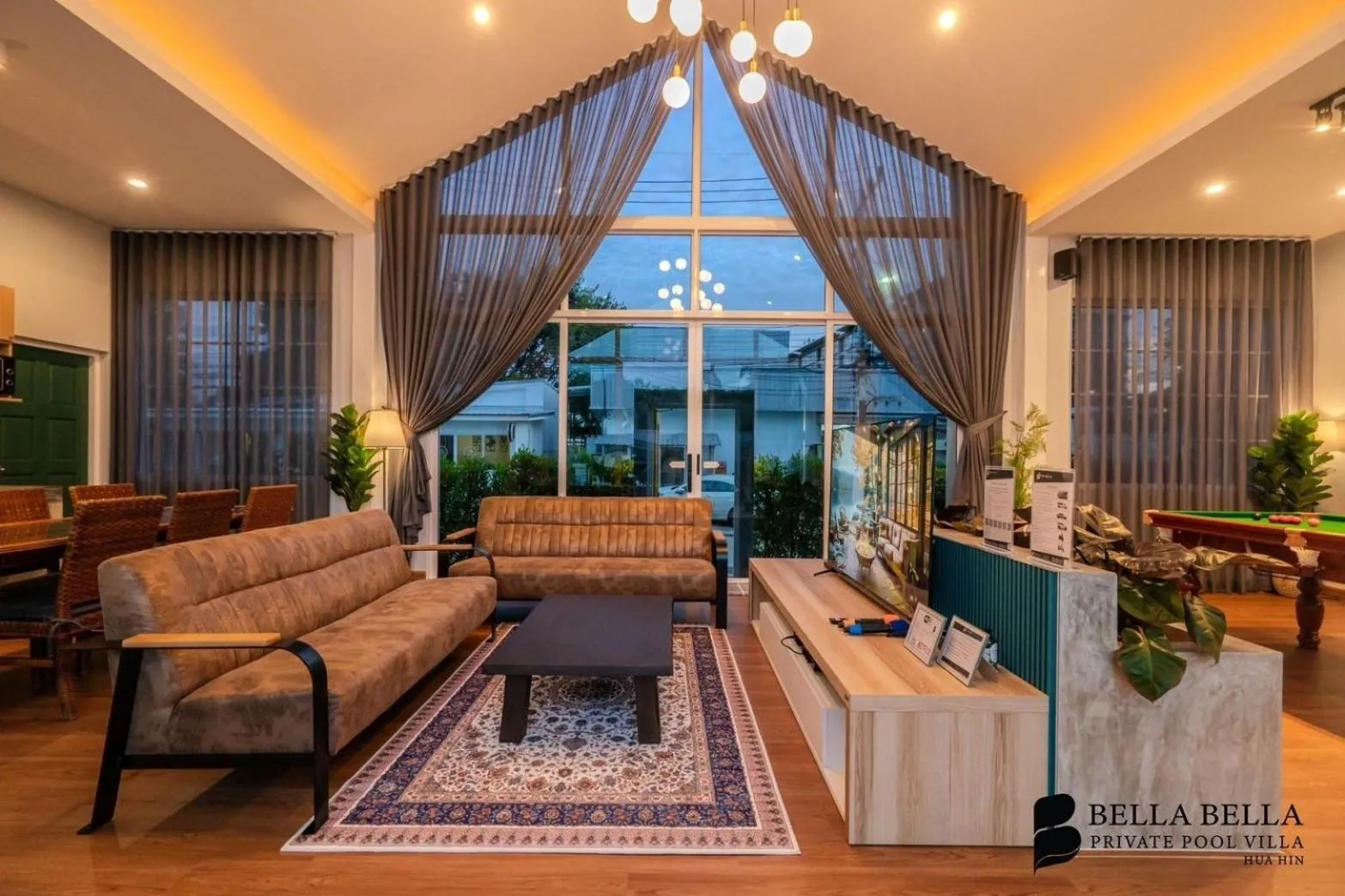 Living room in BellaBella Private Pool Villa Huahin near Beach