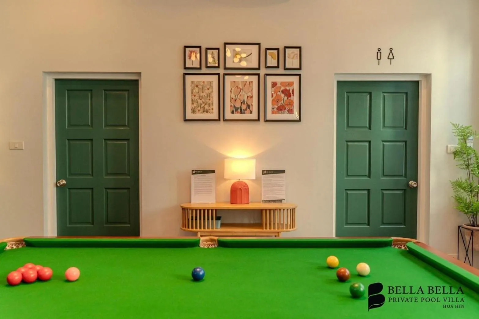 Billiard in BellaBella Private Pool Villa Huahin near Beach