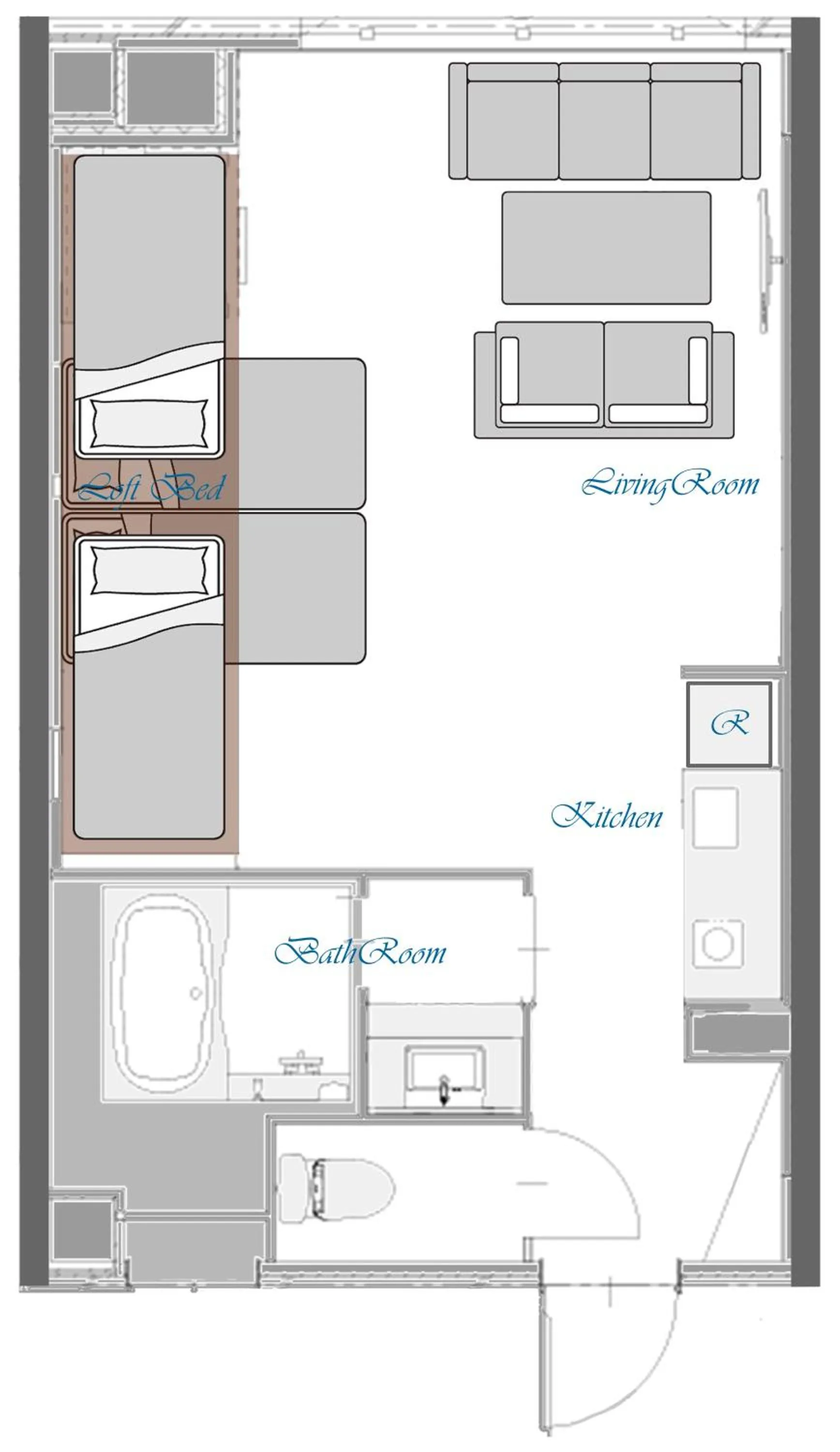 Photo of the whole room in KOKO HOTEL Residence Kyoto Nijo Castle