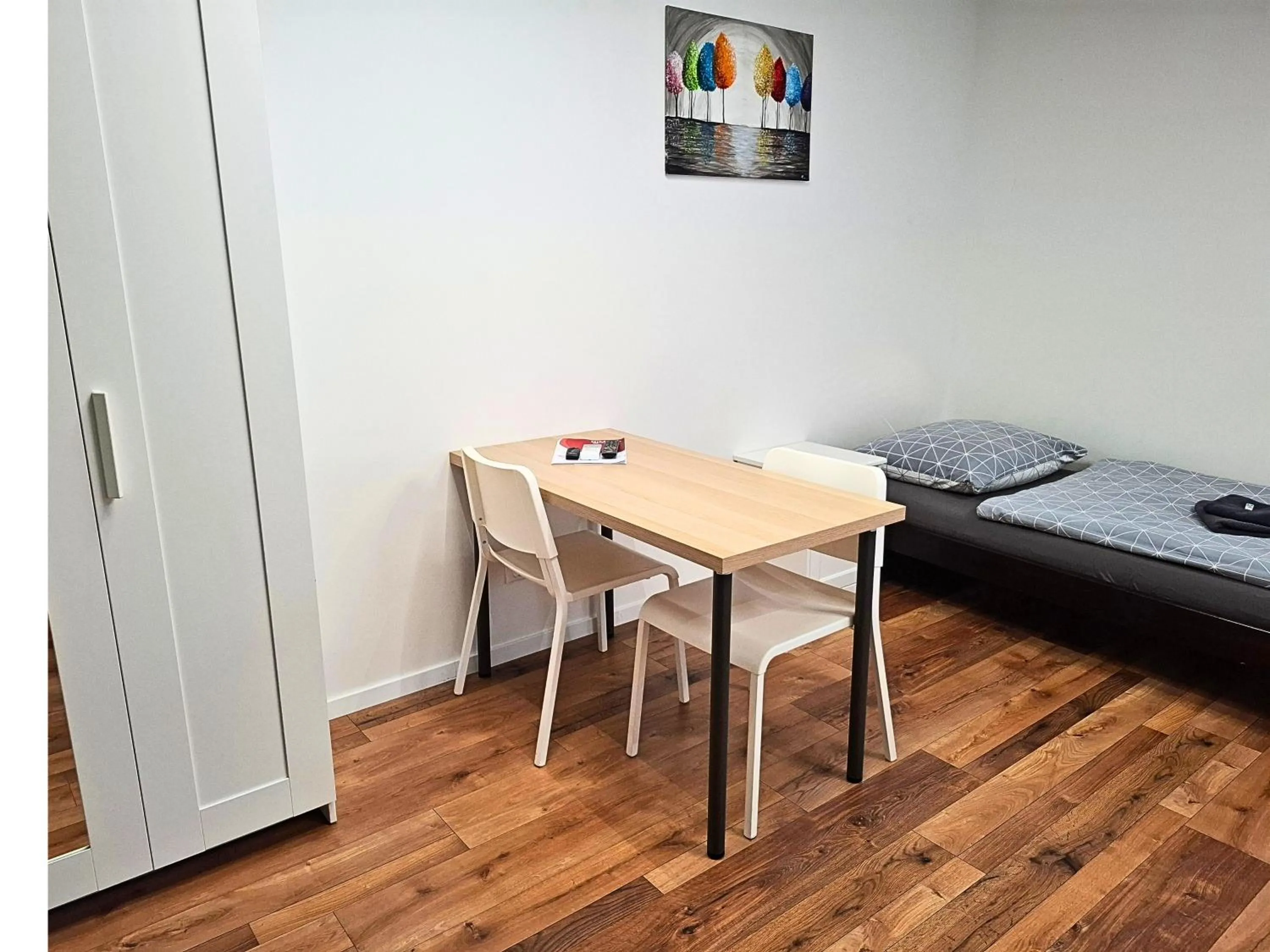 Seating area, Bed in Dimael Hostel & Apartments