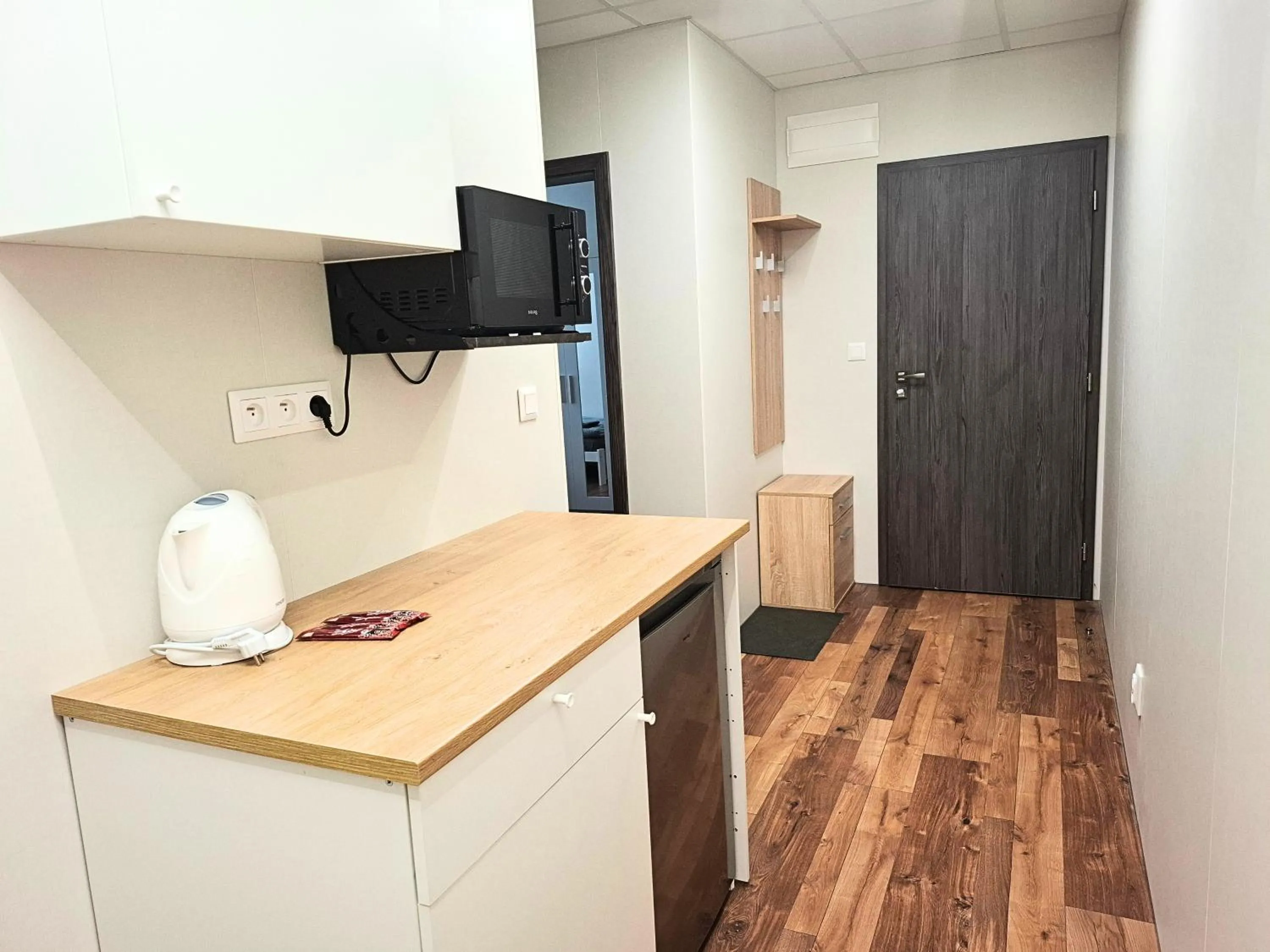 Kitchen or kitchenette in Dimael Hostel & Apartments