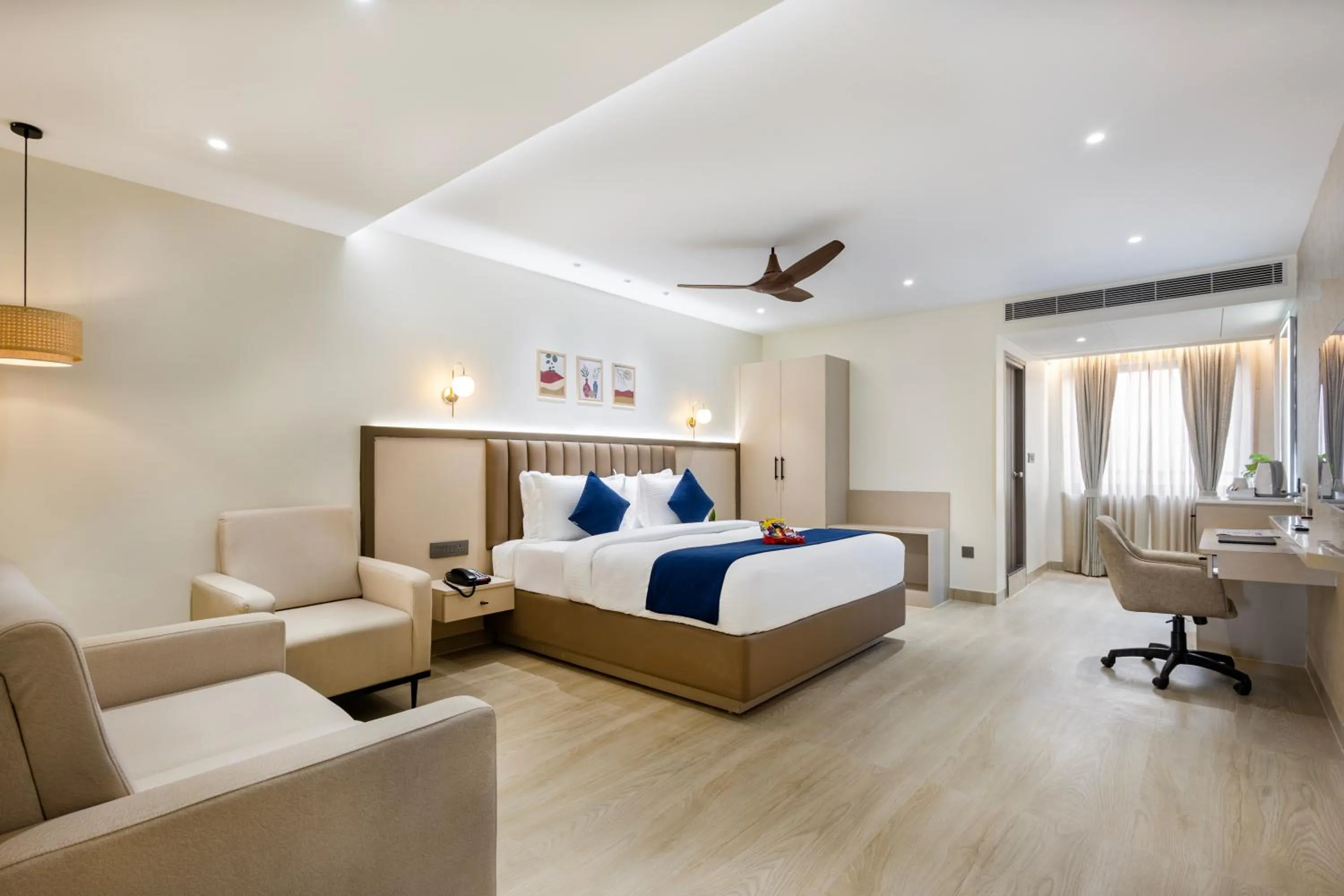 Bedroom, Bed in Sunrise A Boutique Hotel, Kondapur - Gachibowli