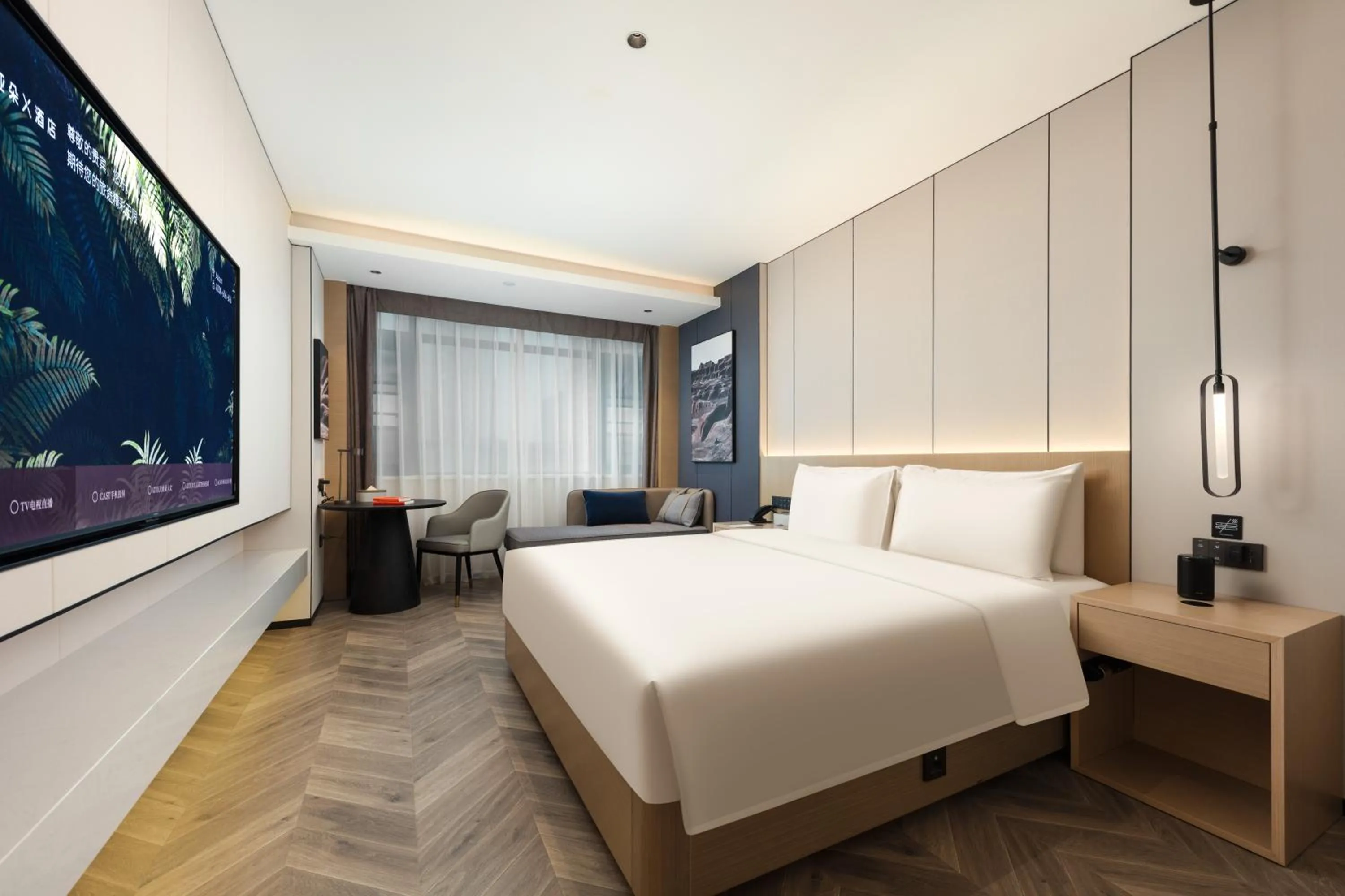 Photo of the whole room, Bed in Atour X Hotel Chengdu Jinhua Wanda Zhonggang Plaza