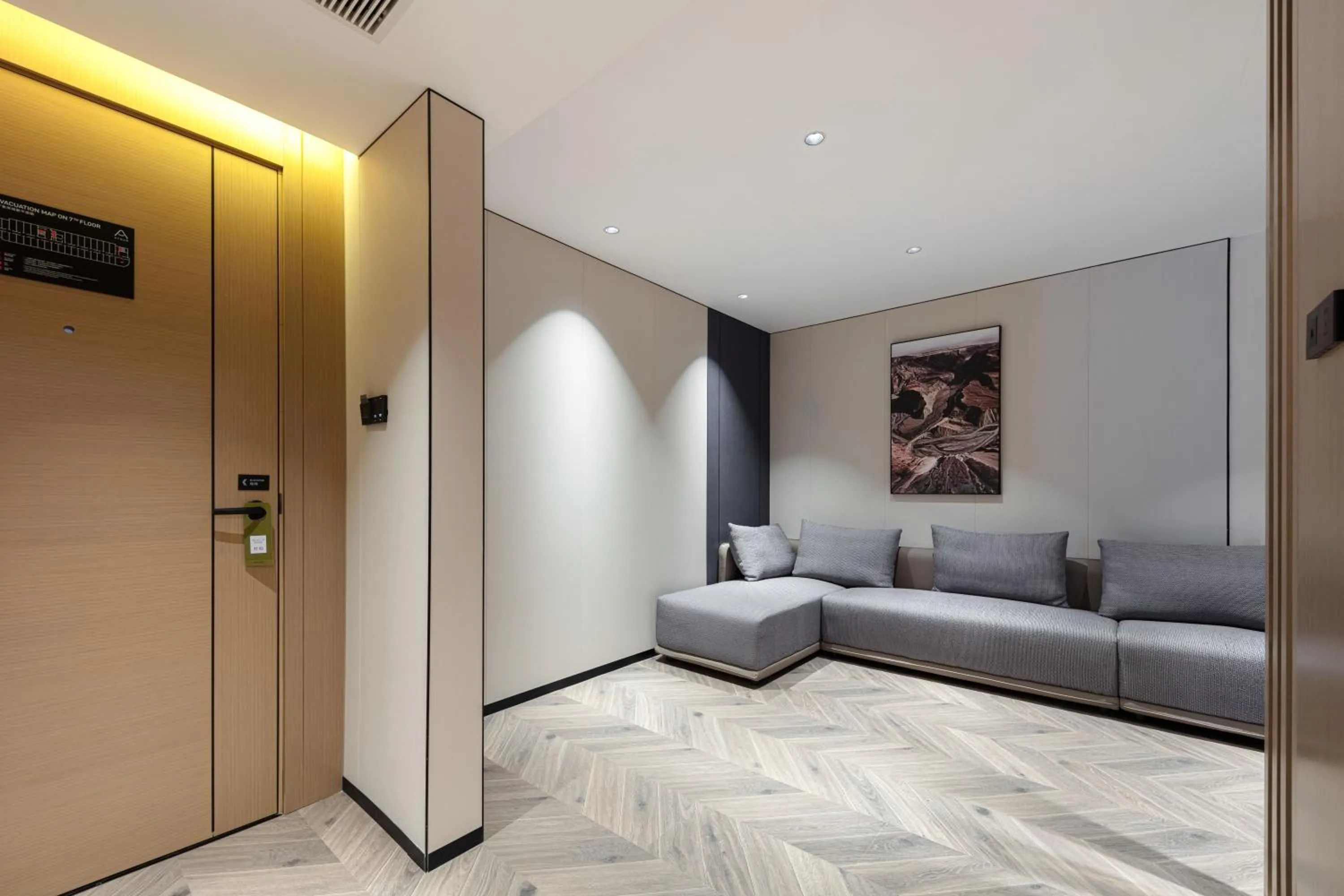 Photo of the whole room, Bed in Atour X Hotel Chengdu Jinhua Wanda Zhonggang Plaza