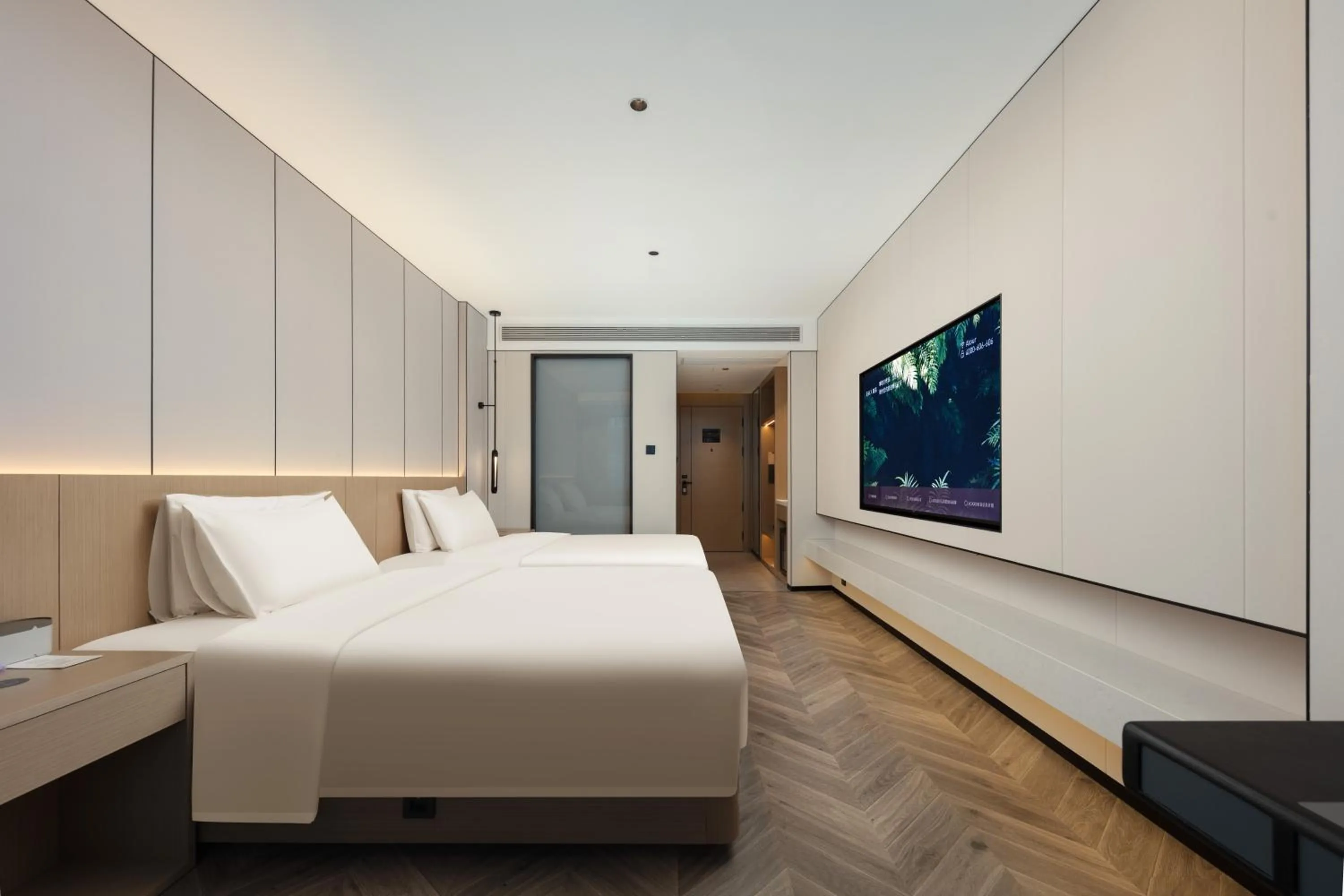 Photo of the whole room, Bed in Atour X Hotel Chengdu Jinhua Wanda Zhonggang Plaza