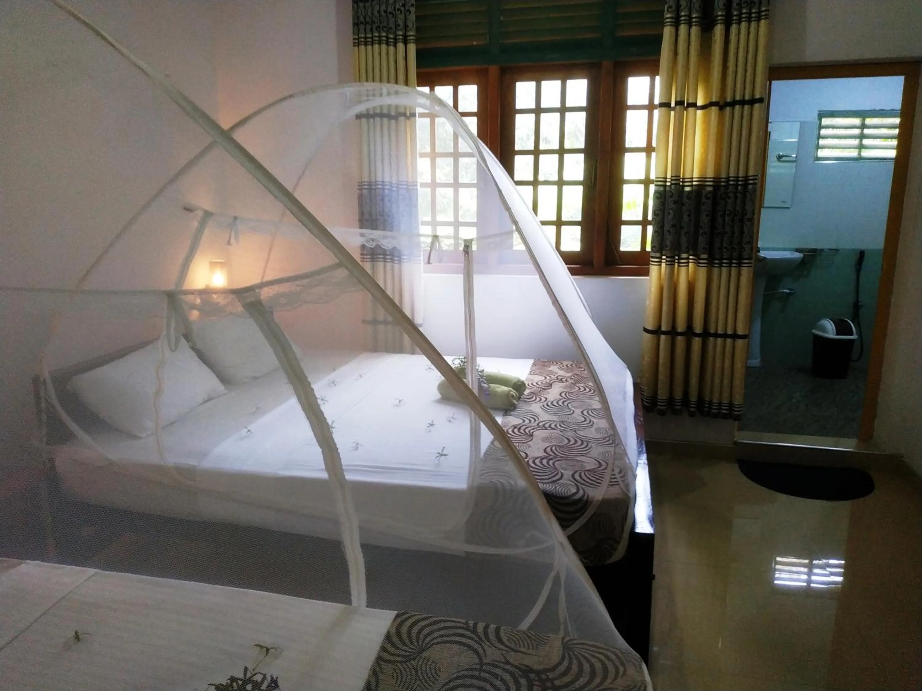 View (from property/room), Bed in Green heaven safari resort Udawalawa