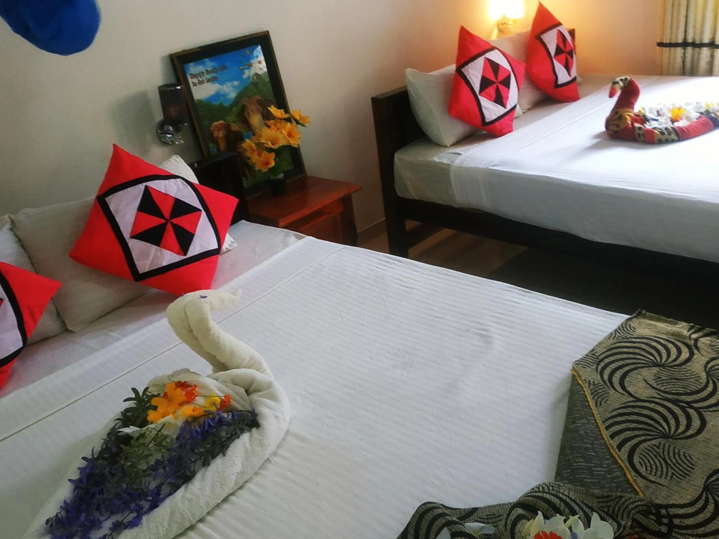 View (from property/room), Bed in Green heaven safari resort Udawalawa