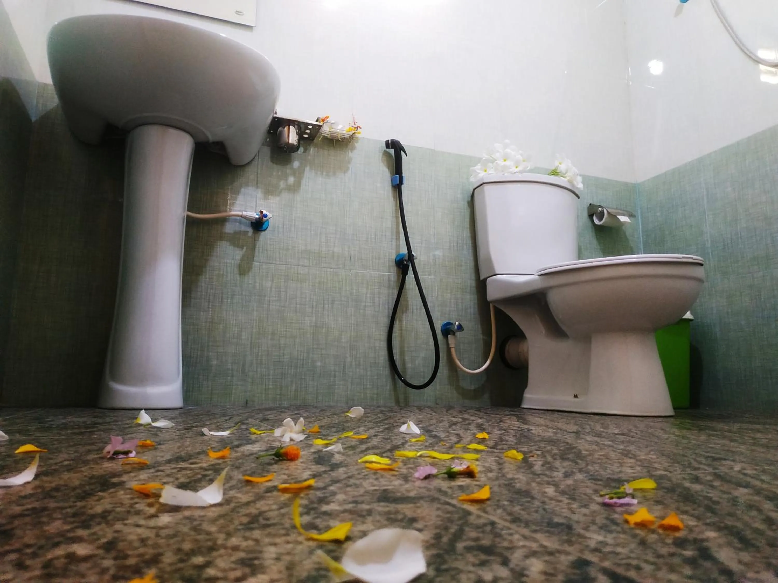 Bathroom in Green heaven safari resort Udawalawa