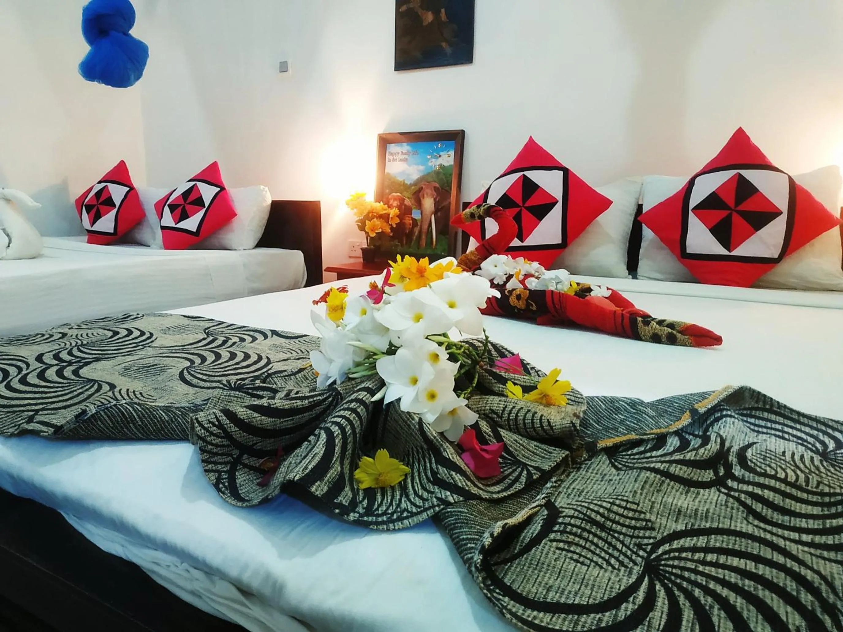 View (from property/room), Bed in Green heaven safari resort Udawalawa