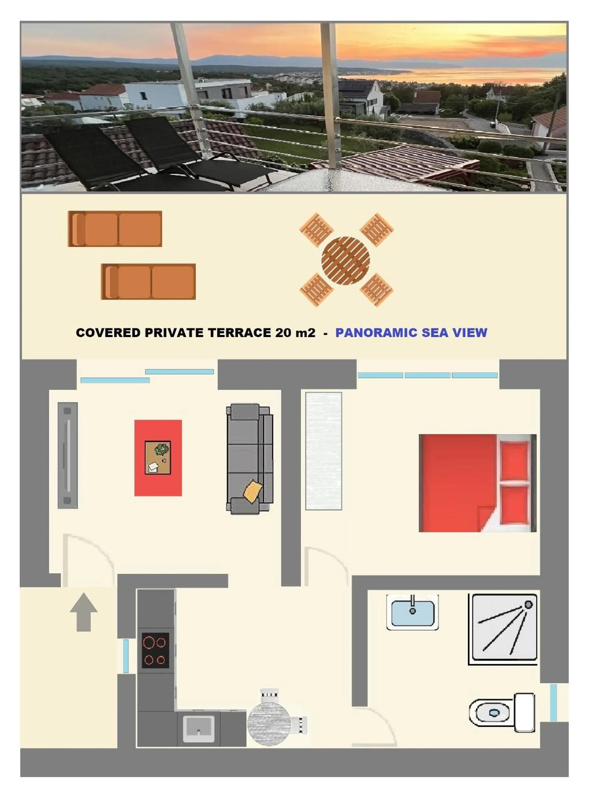 Floor plan in Apartments Kremenici