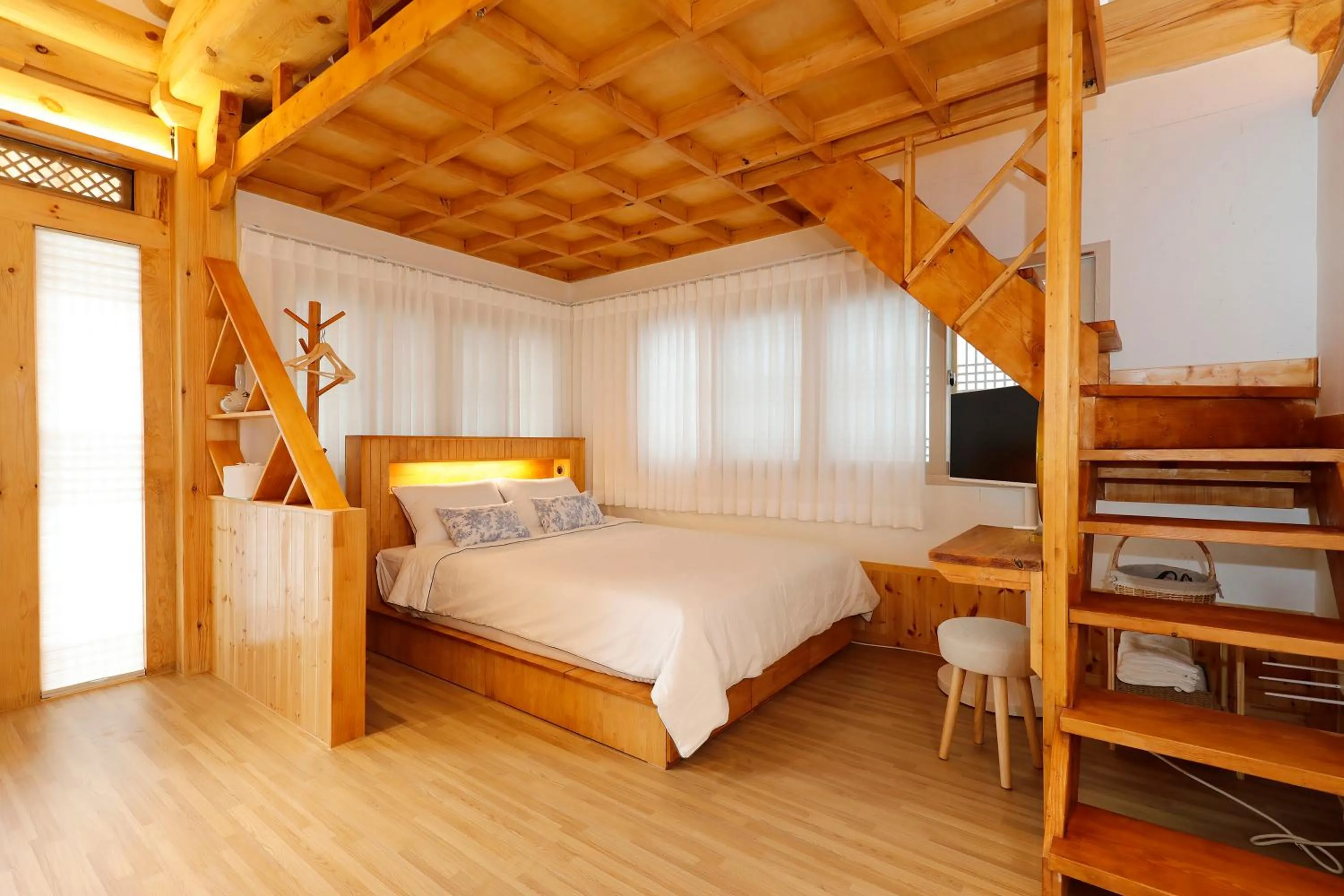 Bed in Hanok stay Mokhyang