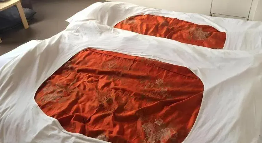 Bed in Hotel Kikuya Bed in Hotel Kikuya