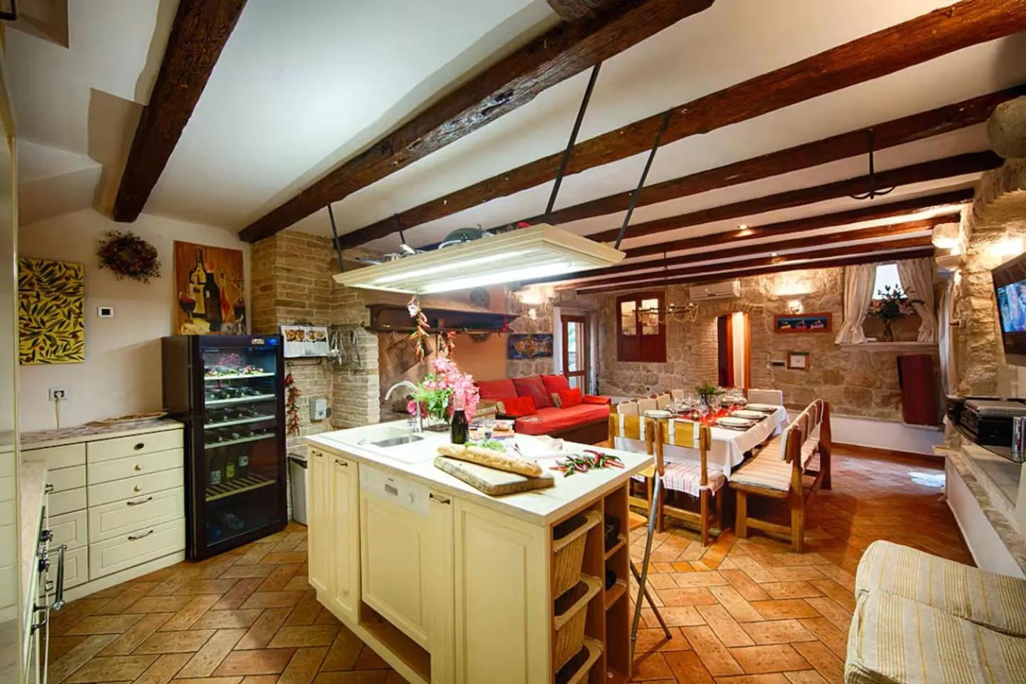 kitchen in Villa Alma Komiza Island Vis