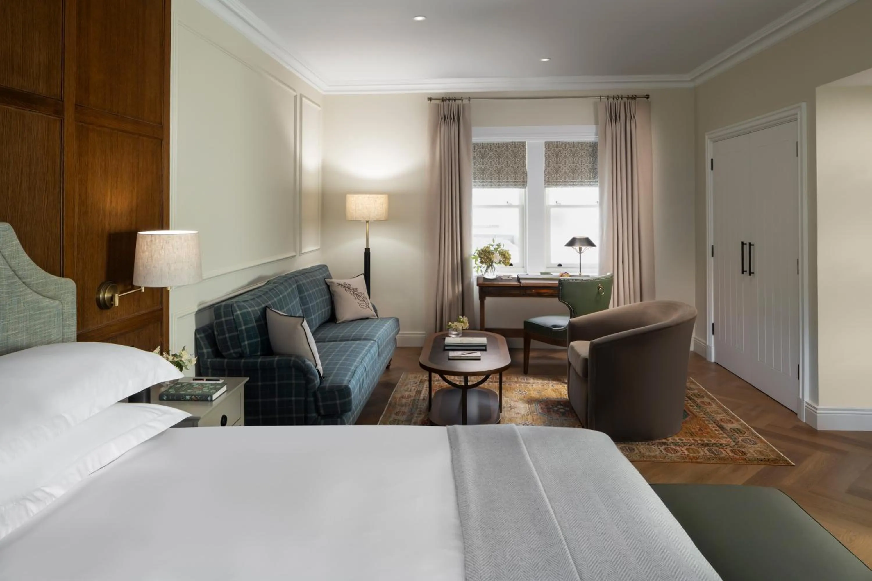 Seating area, Bed in Dunluce Lodge - Small Luxury Hotels of the World