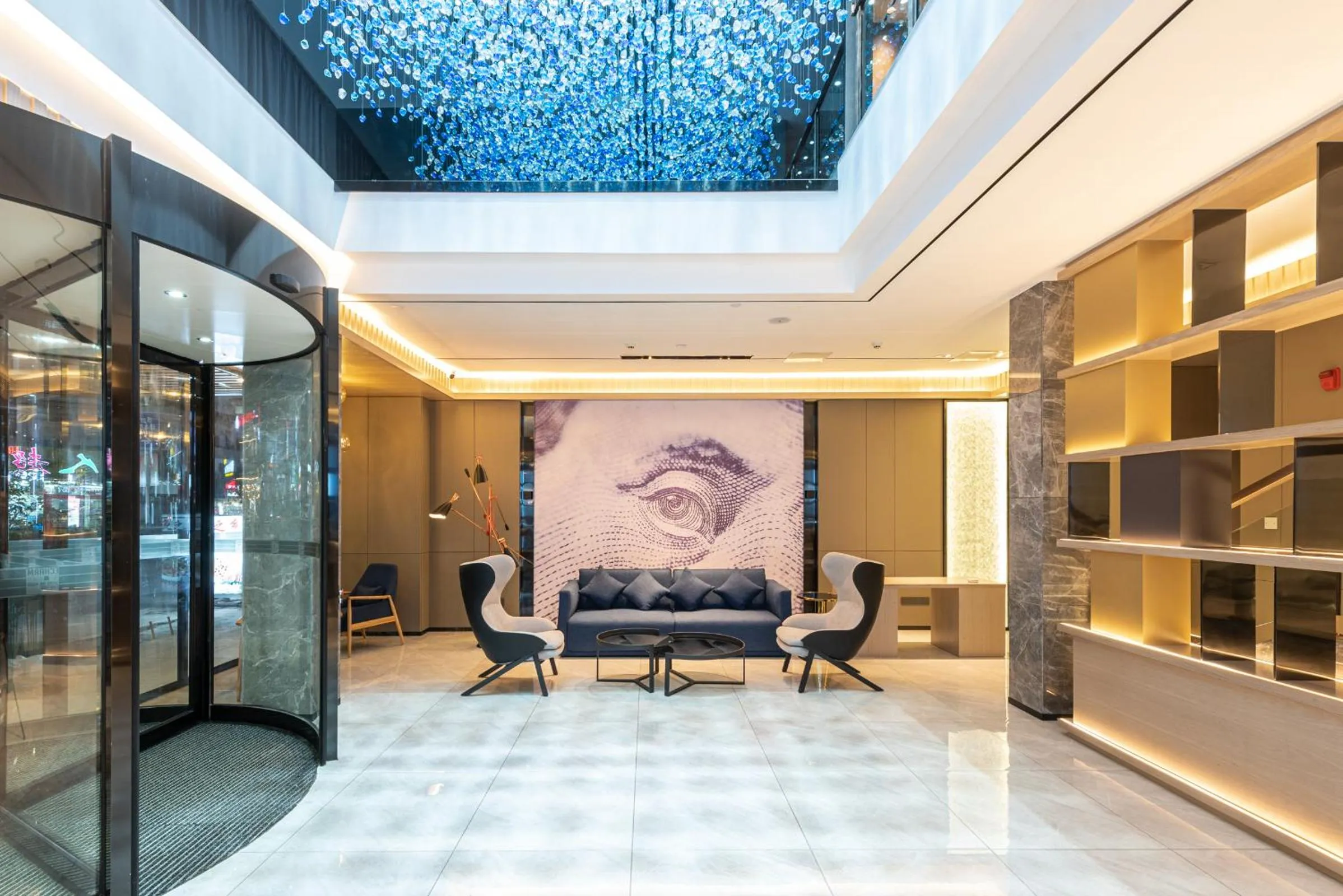 Seating area in Echarm Hotel Yangshuo West Stree 宜尚酒店 阳朔西街店