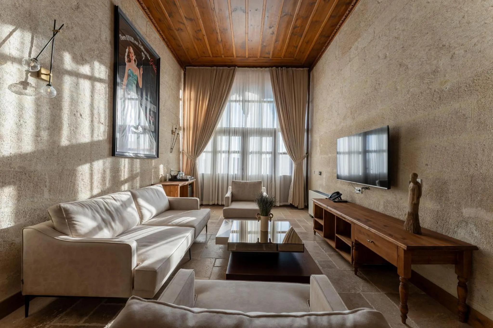 Living room in Asmalı Konak Cave Suites