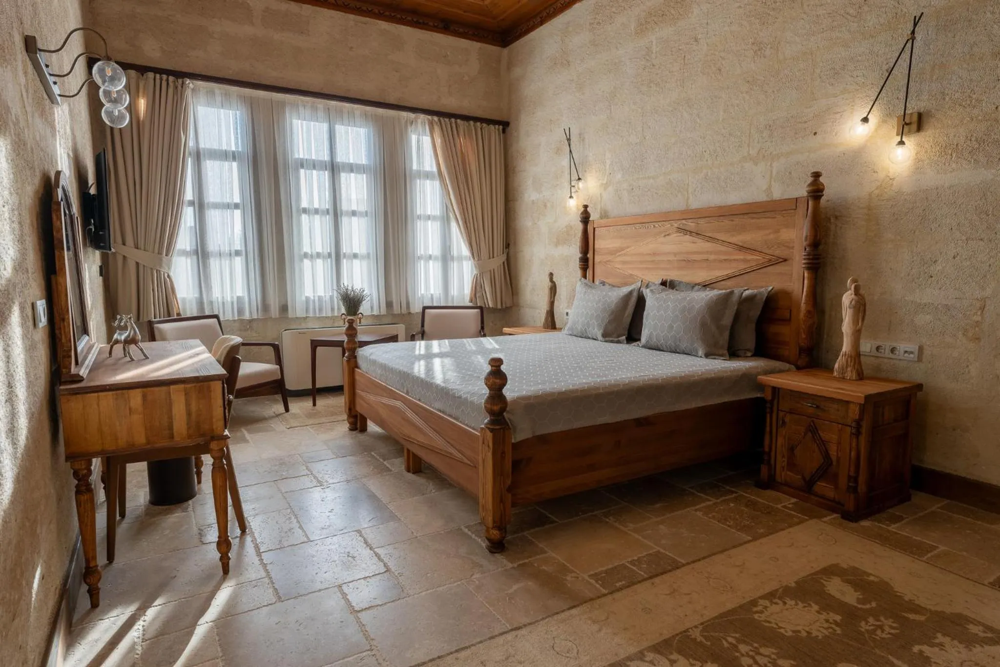 Bed in Asmalı Konak Cave Suites