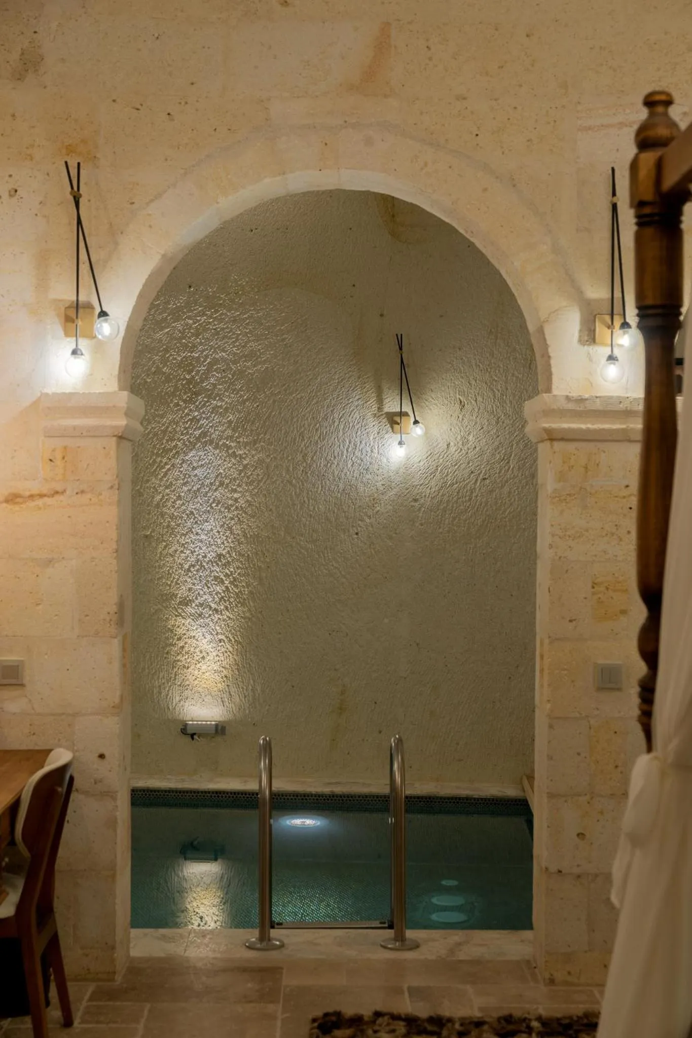 Pool view in Asmalı Konak Cave Suites