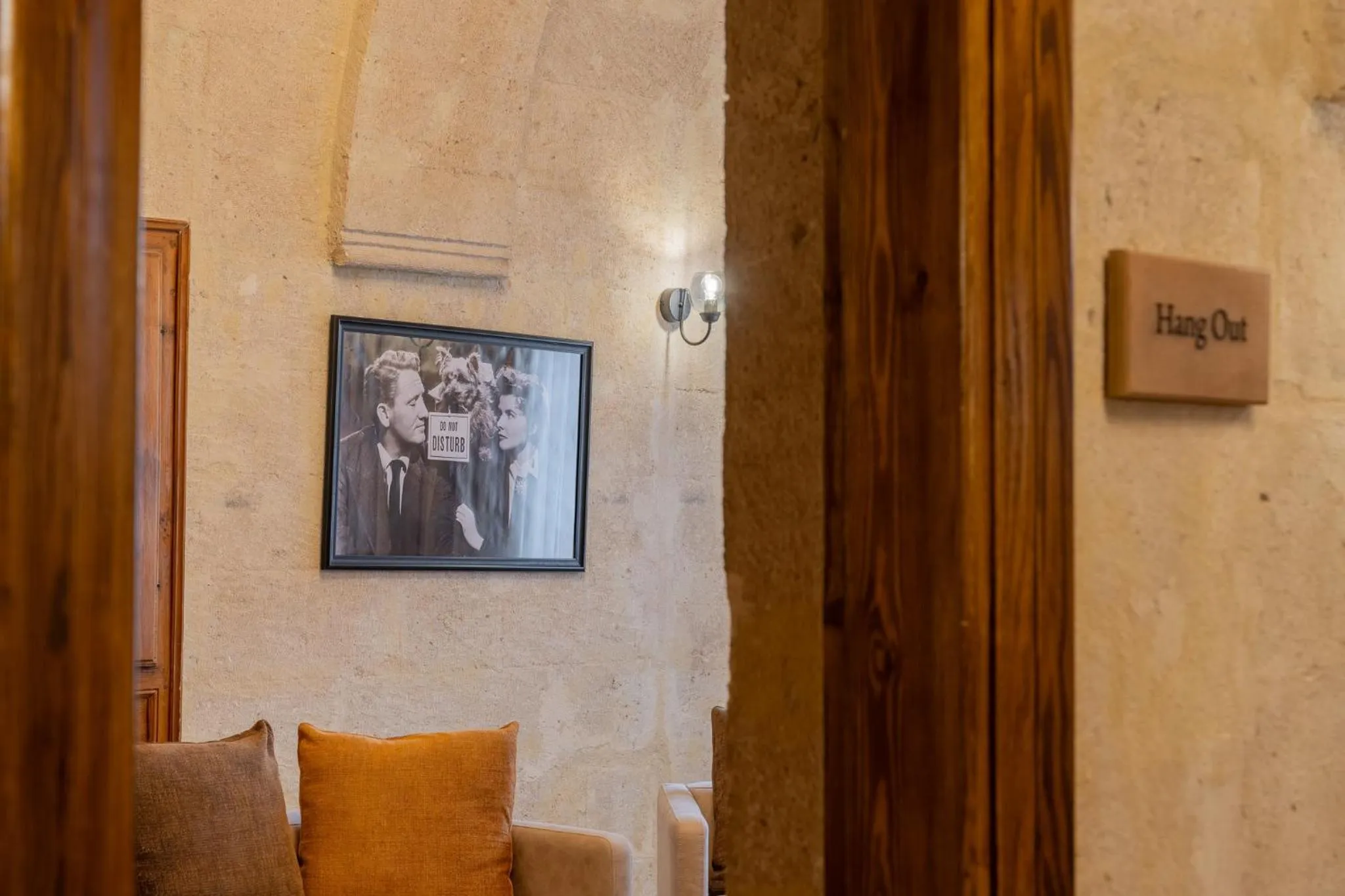 Seating area in Asmalı Konak Cave Suites