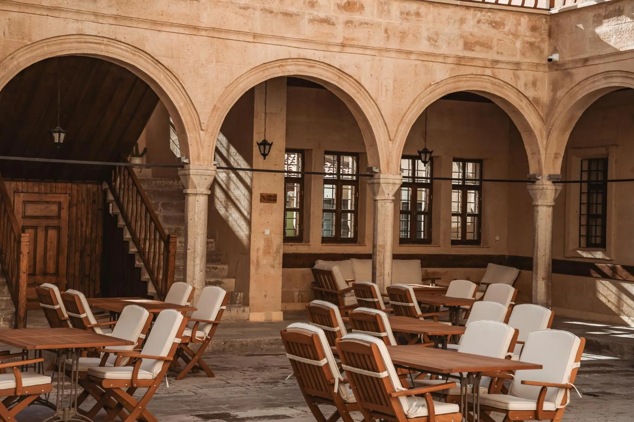 Seating area in Asmalı Konak Cave Suites