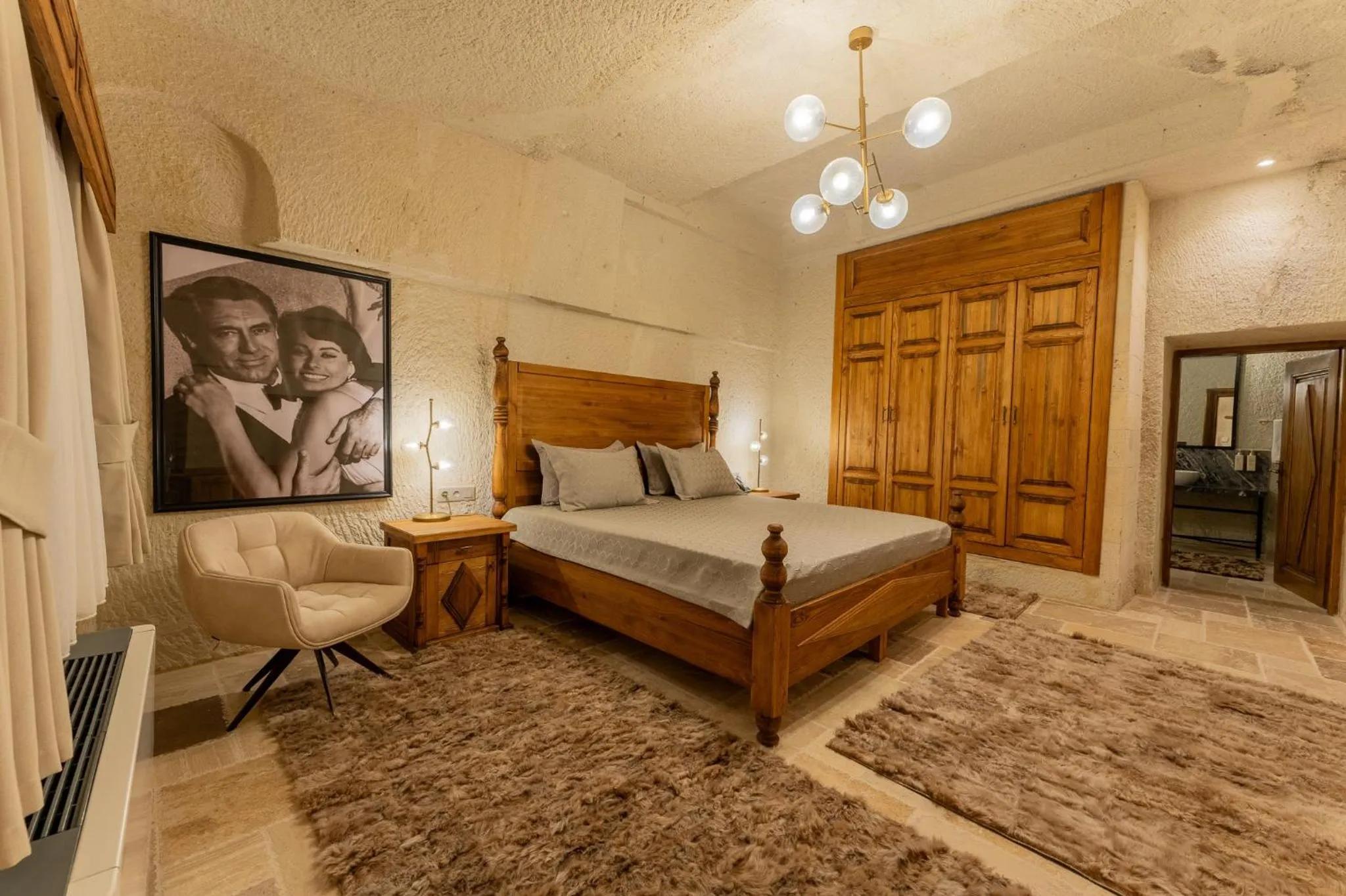 Bed in Asmalı Konak Cave Suites