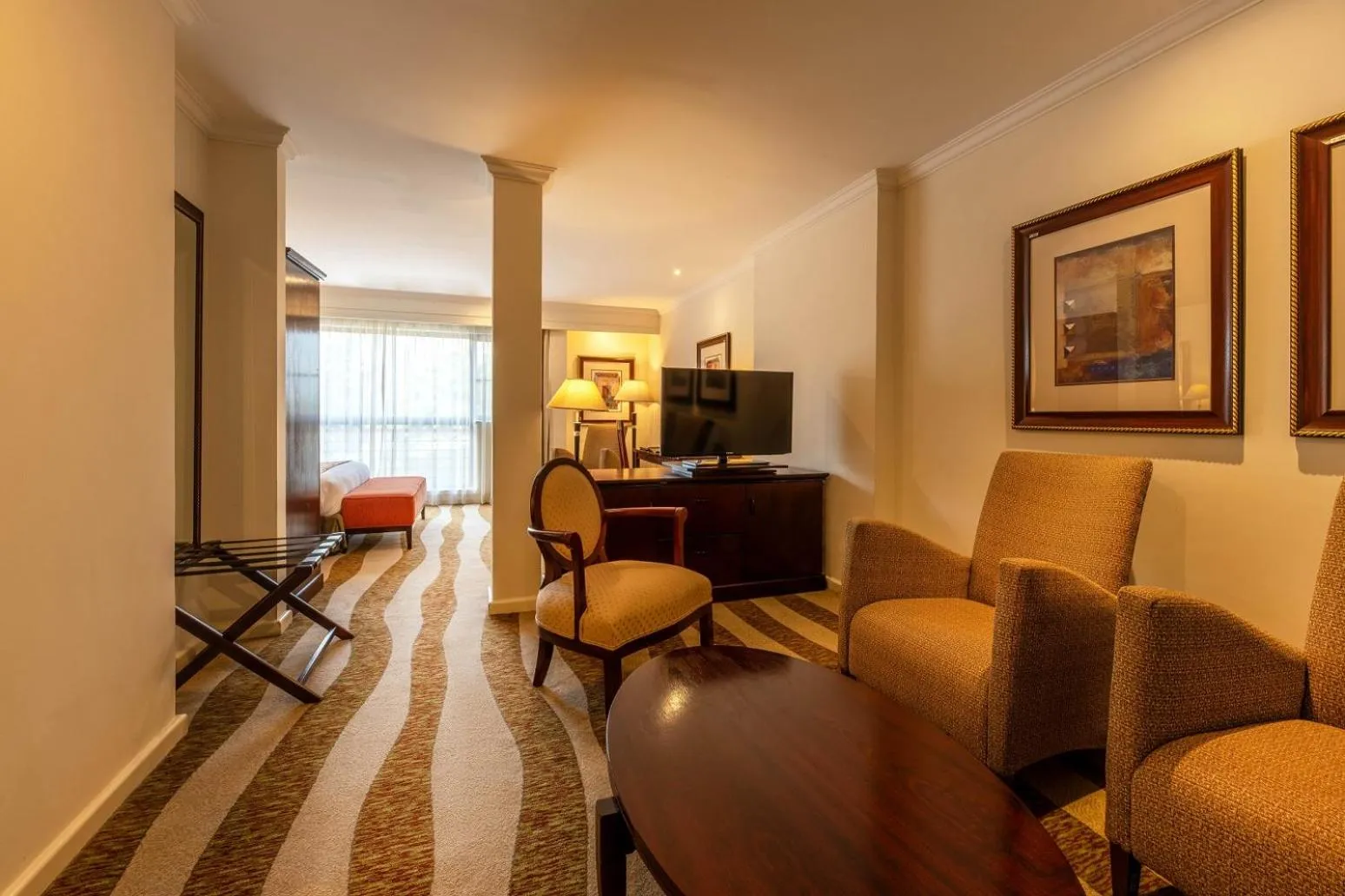 Seating area in Kigali Serena Hotel