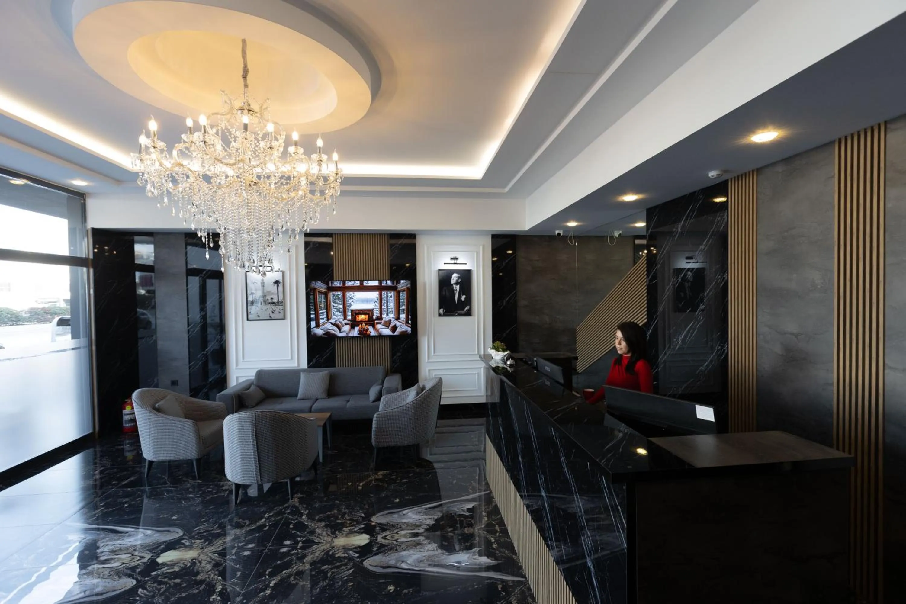 Lobby or reception in Restway Hotel