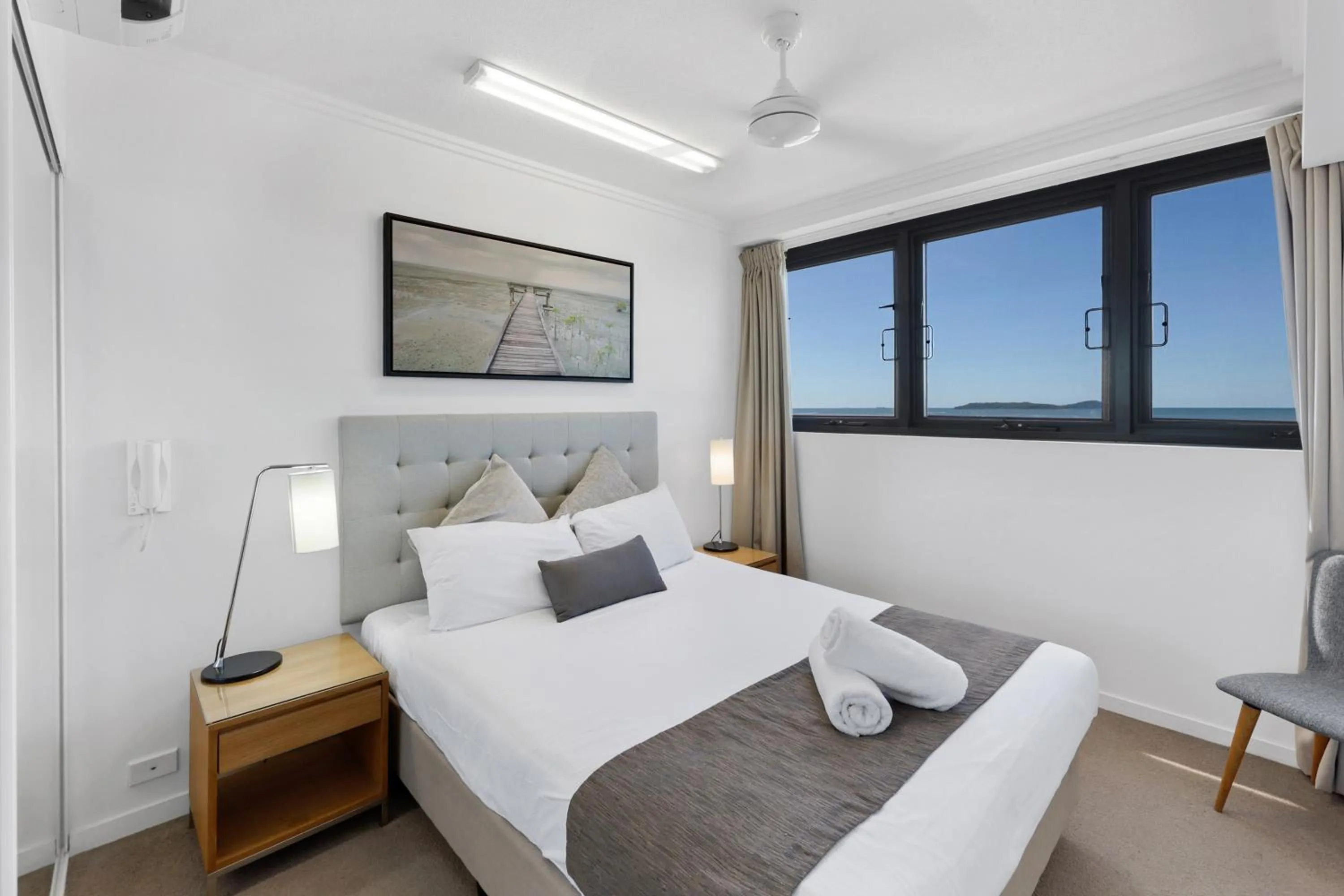 Bed in Pacific Sands Apartments Mackay