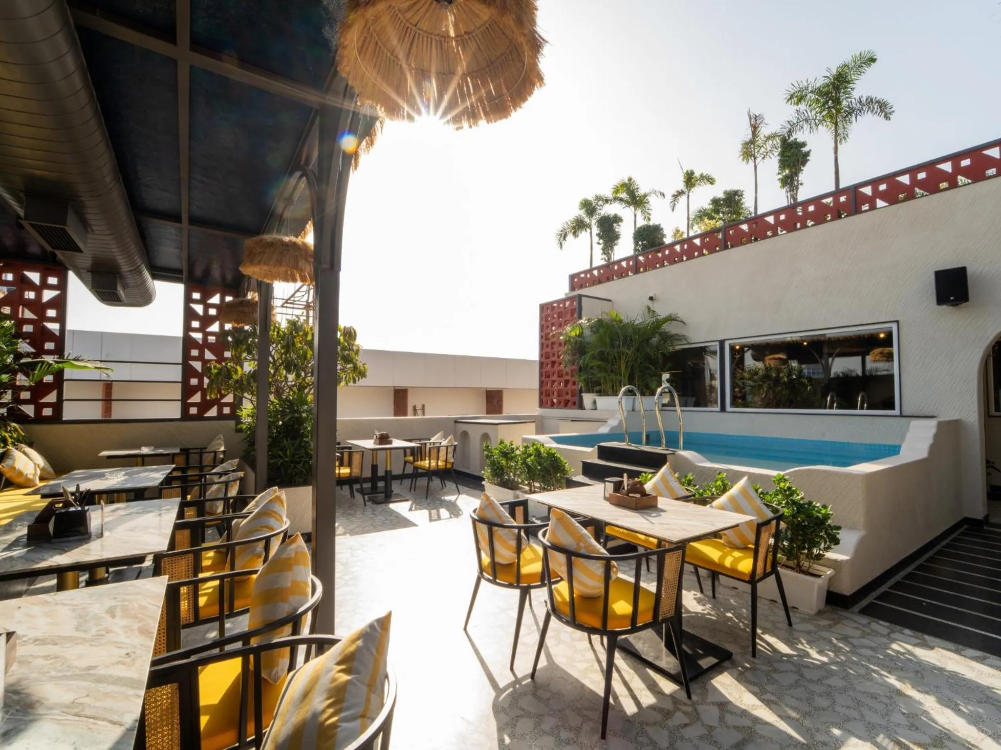 Patio in Moustache Hostel, Jaipur