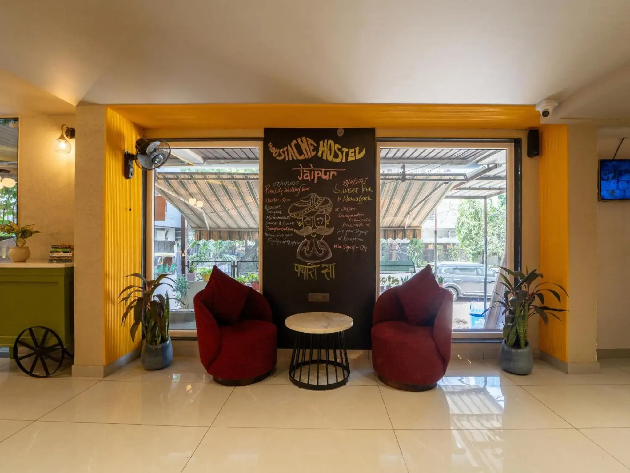 Lobby or reception in Moustache Hostel, Jaipur Lobby or reception in Moustache Hostel, Jaipur