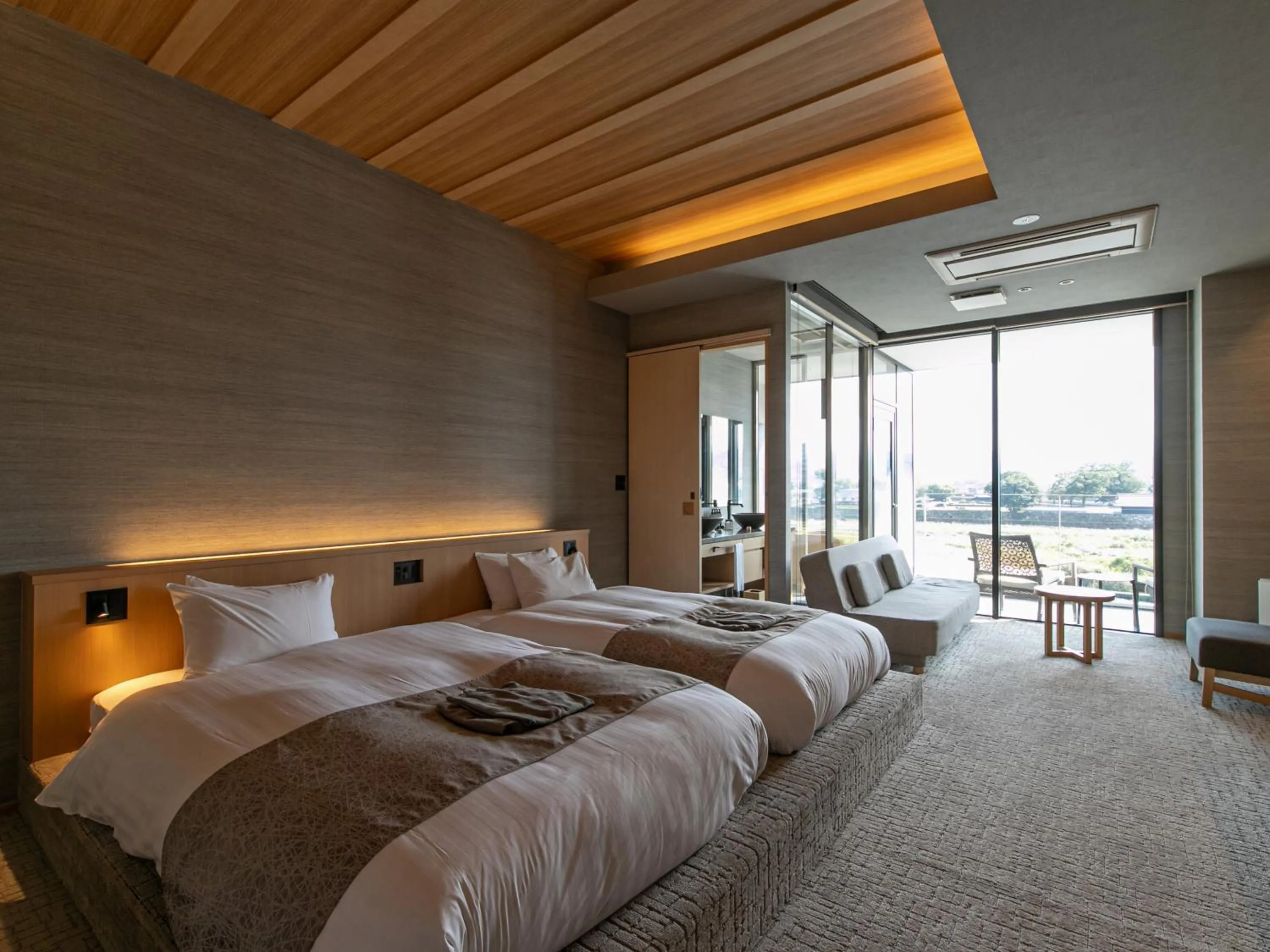 Bed in Hitoyoshi Onsen Nabeya